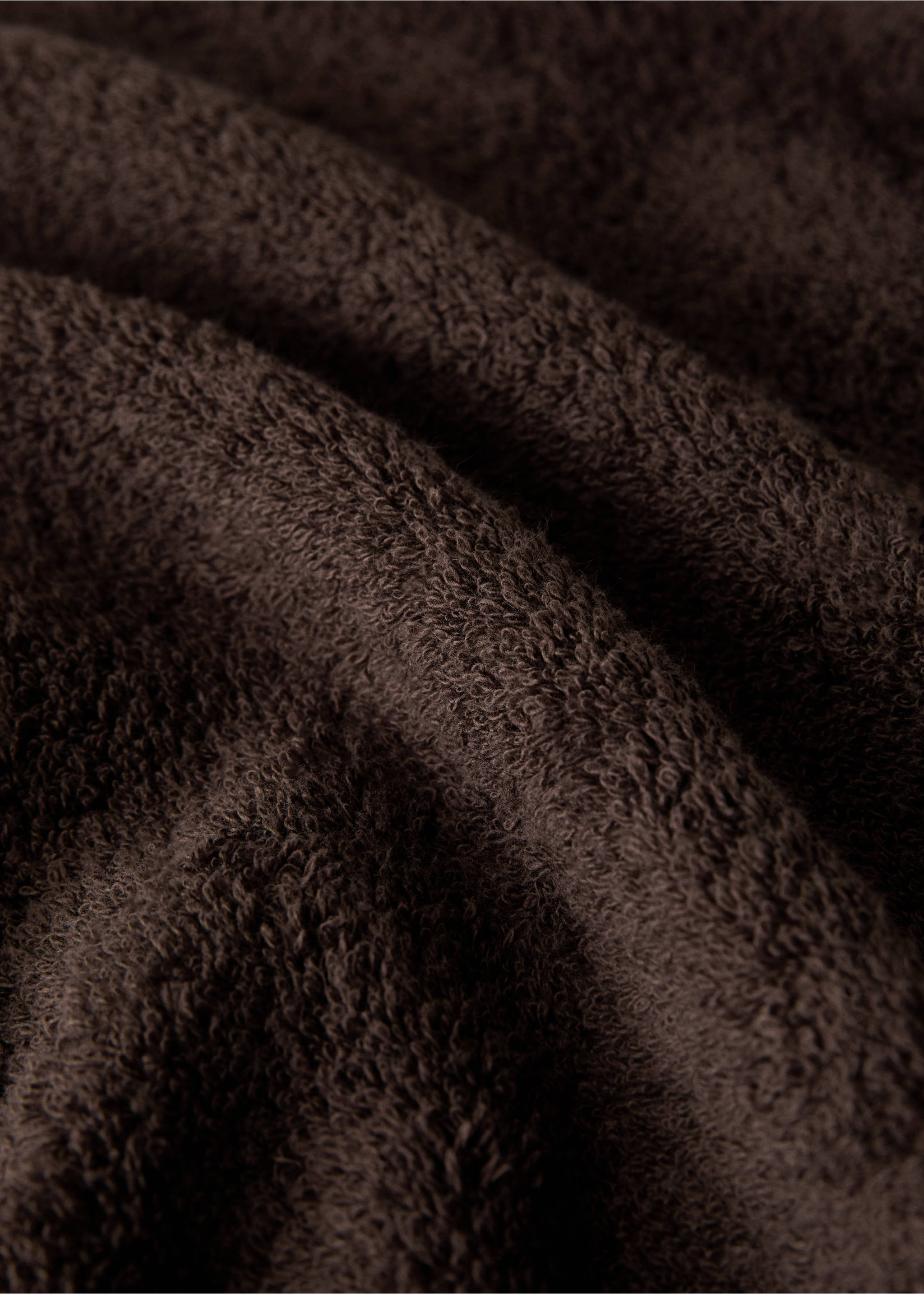 Soft cotton washbasin towel - Details of the article 1, Chocolate. Ref: 17021597-00.