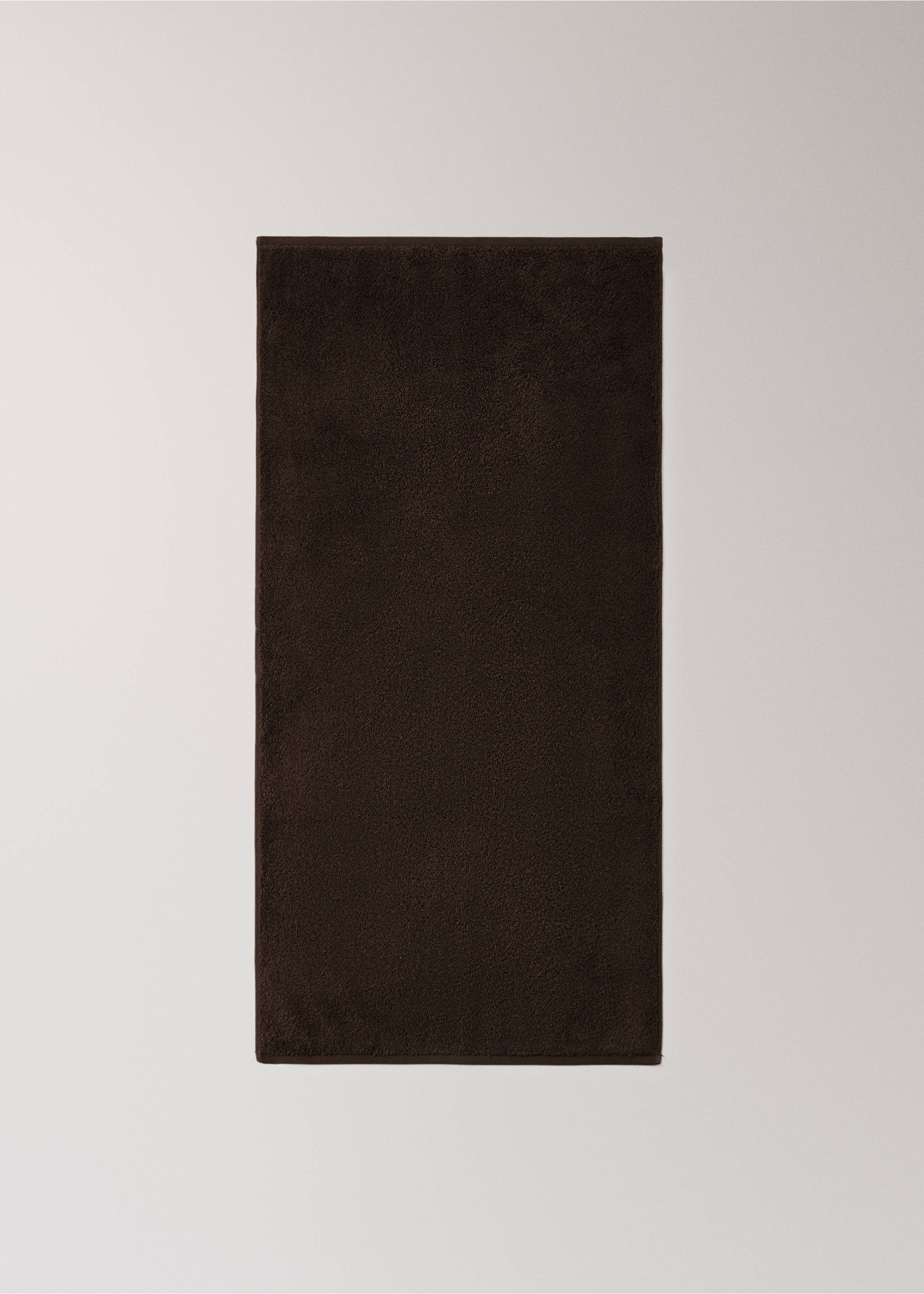 Soft cotton washbasin towel - Details of the article 4, Chocolate. Ref: 17021597-00.