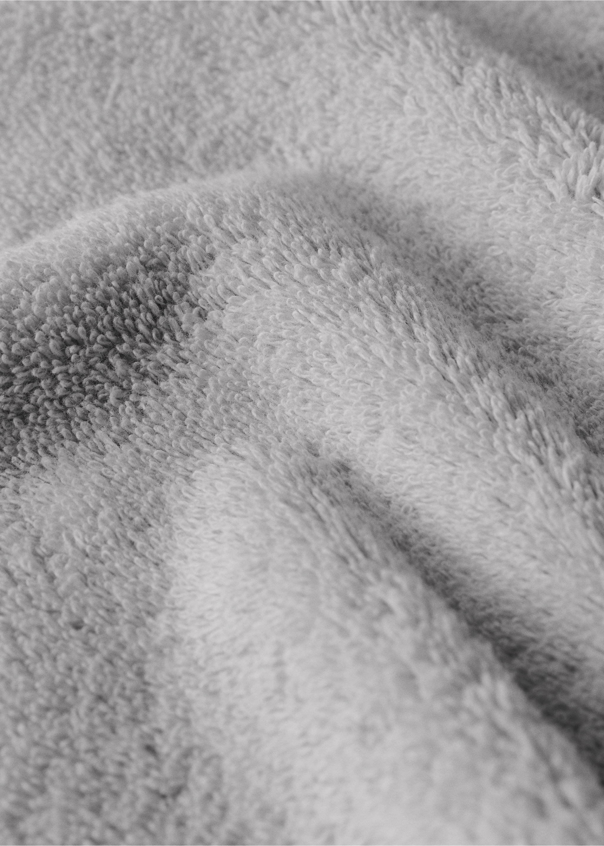 Soft cotton washbasin towel - Details of the article 1, Light Heather Grey. Ref: 17021597-00.