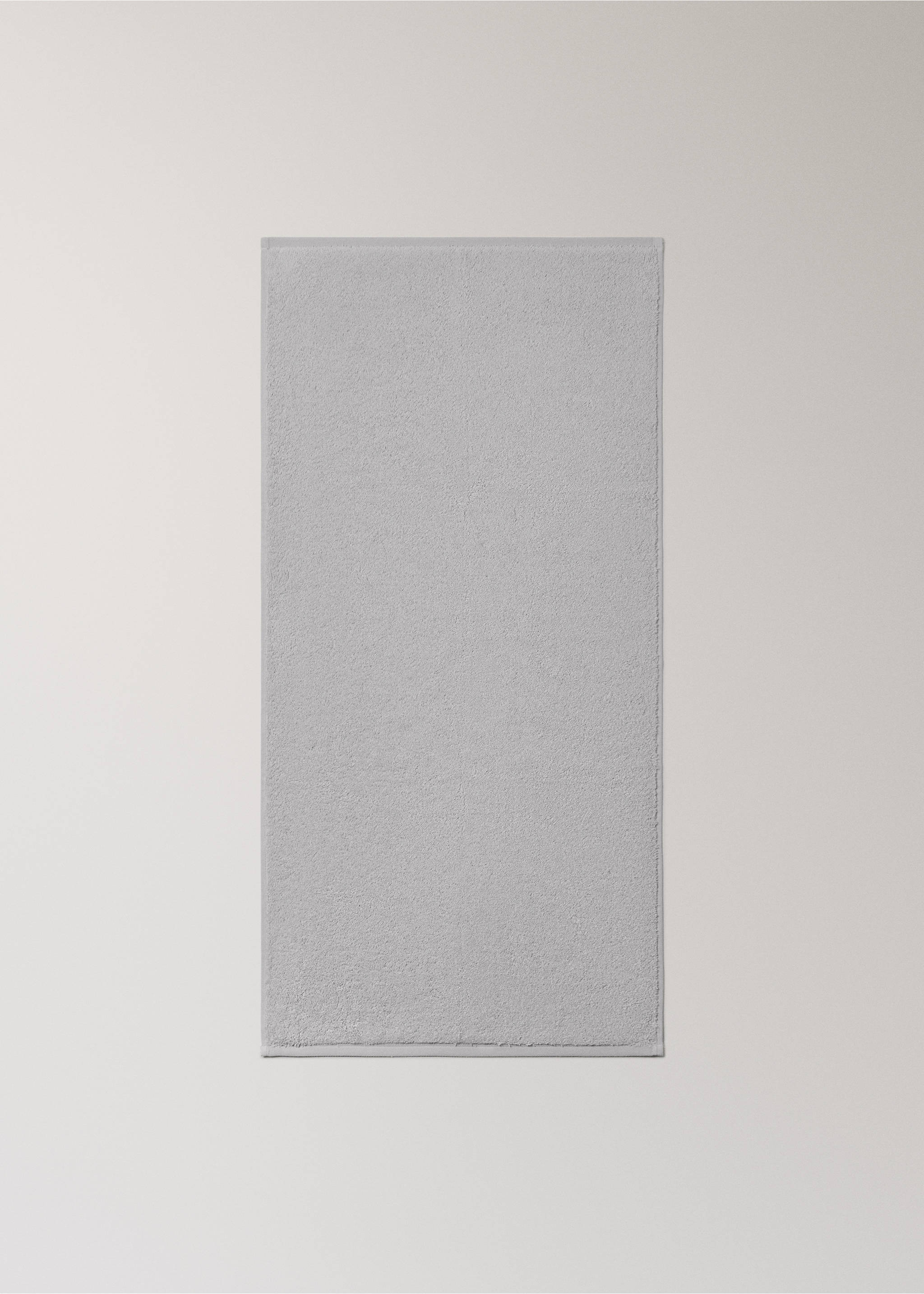Soft cotton washbasin towel - Details of the article 4, Light Heather Grey. Ref: 17021597-00.