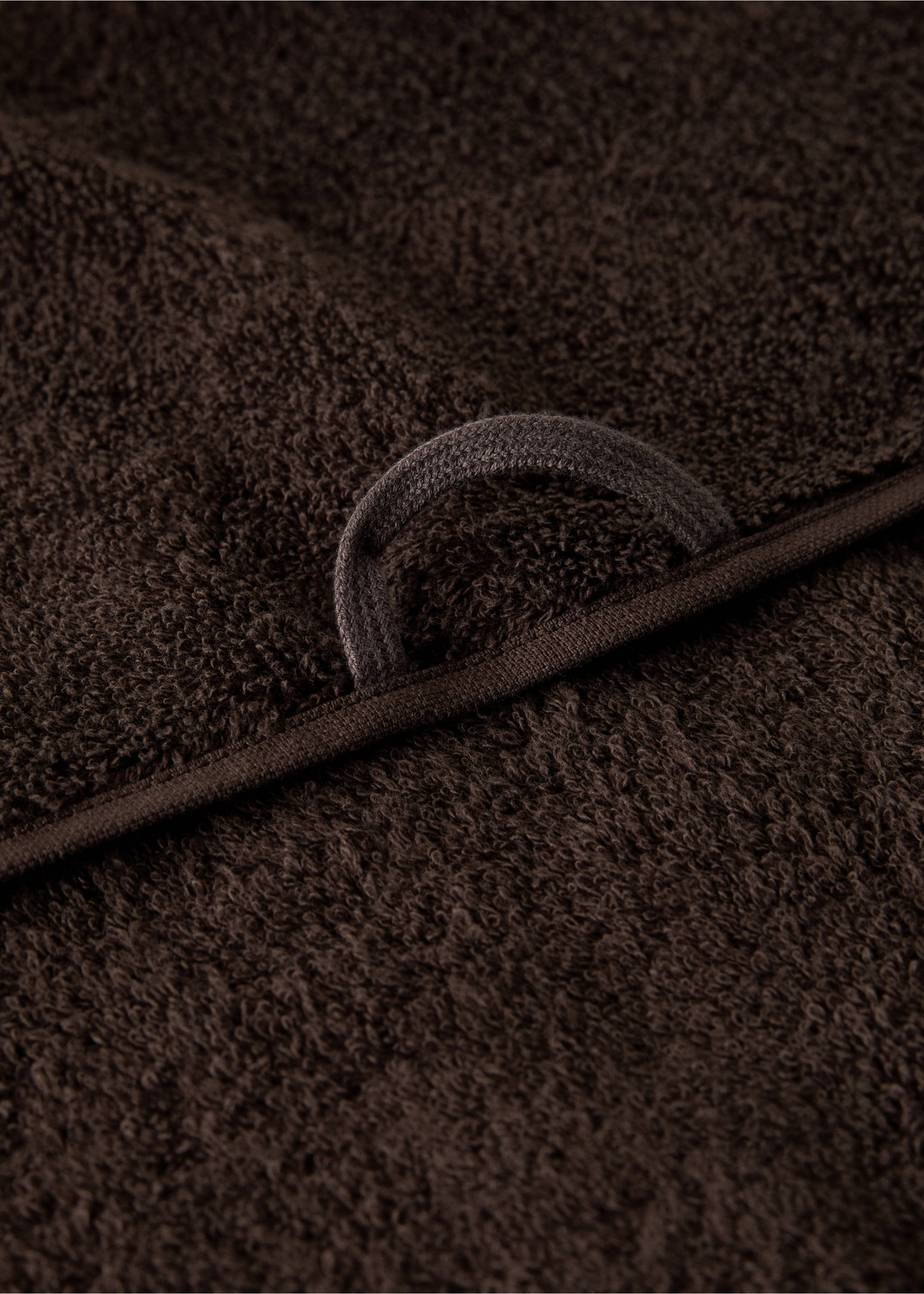 Duschtuch aus weicher Baumwolle - Detail des Artikels 2, Schokolade. Ref: 17021598-00.