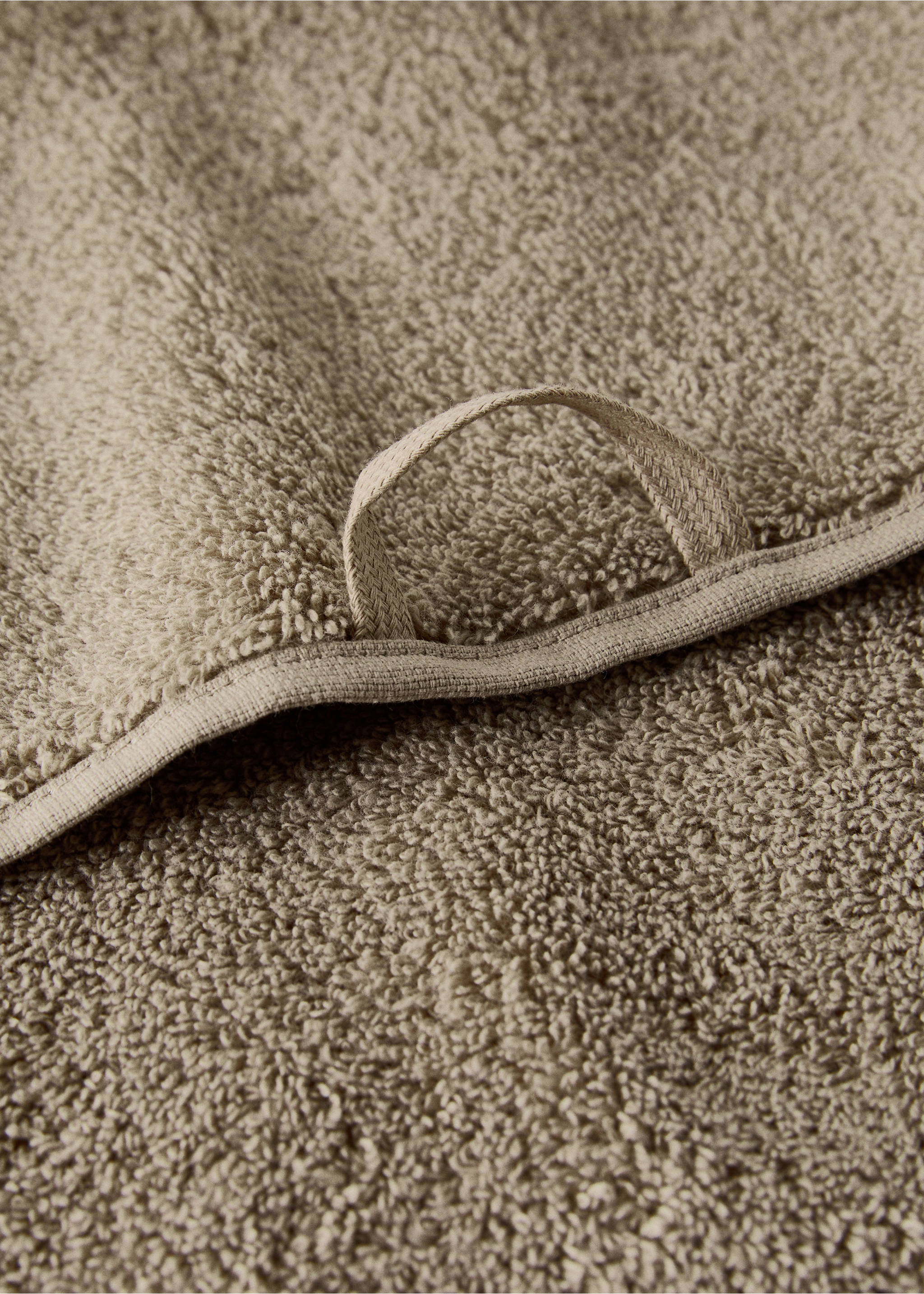 Duschtuch aus weicher Baumwolle - Detail des Artikels 2, Mittelbraun. Ref: 17021598-00.