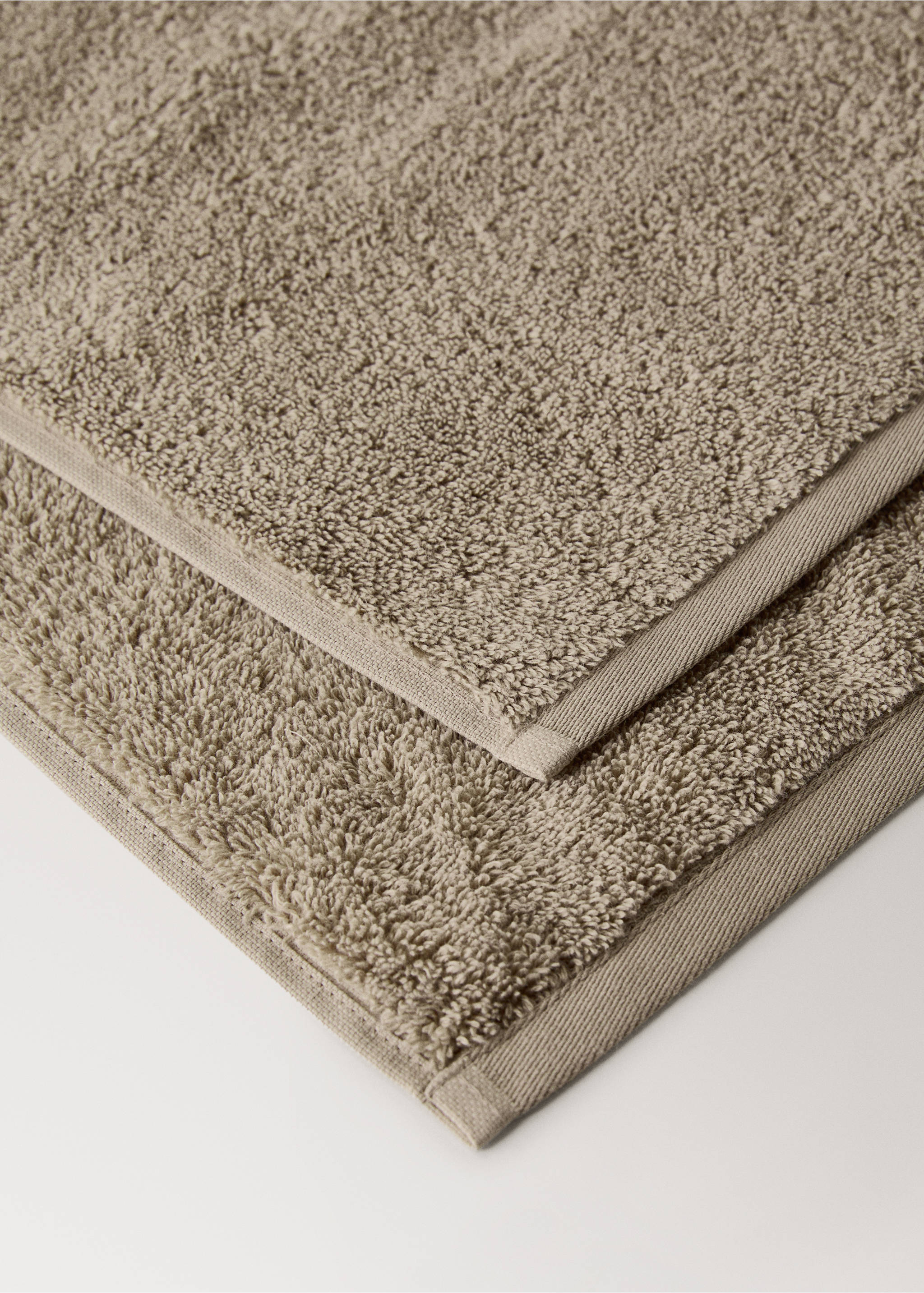 Duschtuch aus weicher Baumwolle - Detail des Artikels 3, Mittelbraun. Ref: 17021598-00.