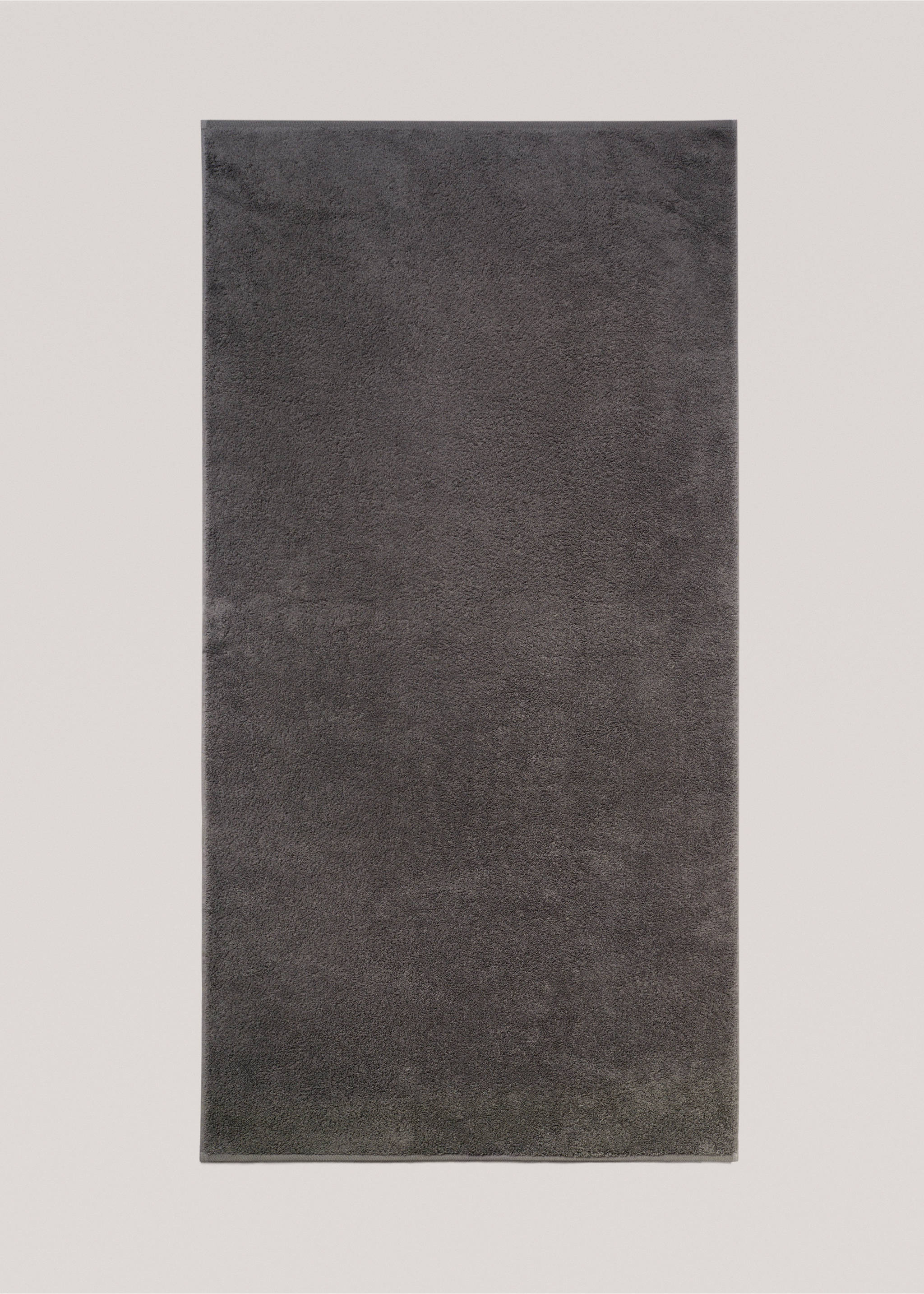 Soft cotton shower towel - Details of the article 4, Charcoal. Ref: 17021598-00.