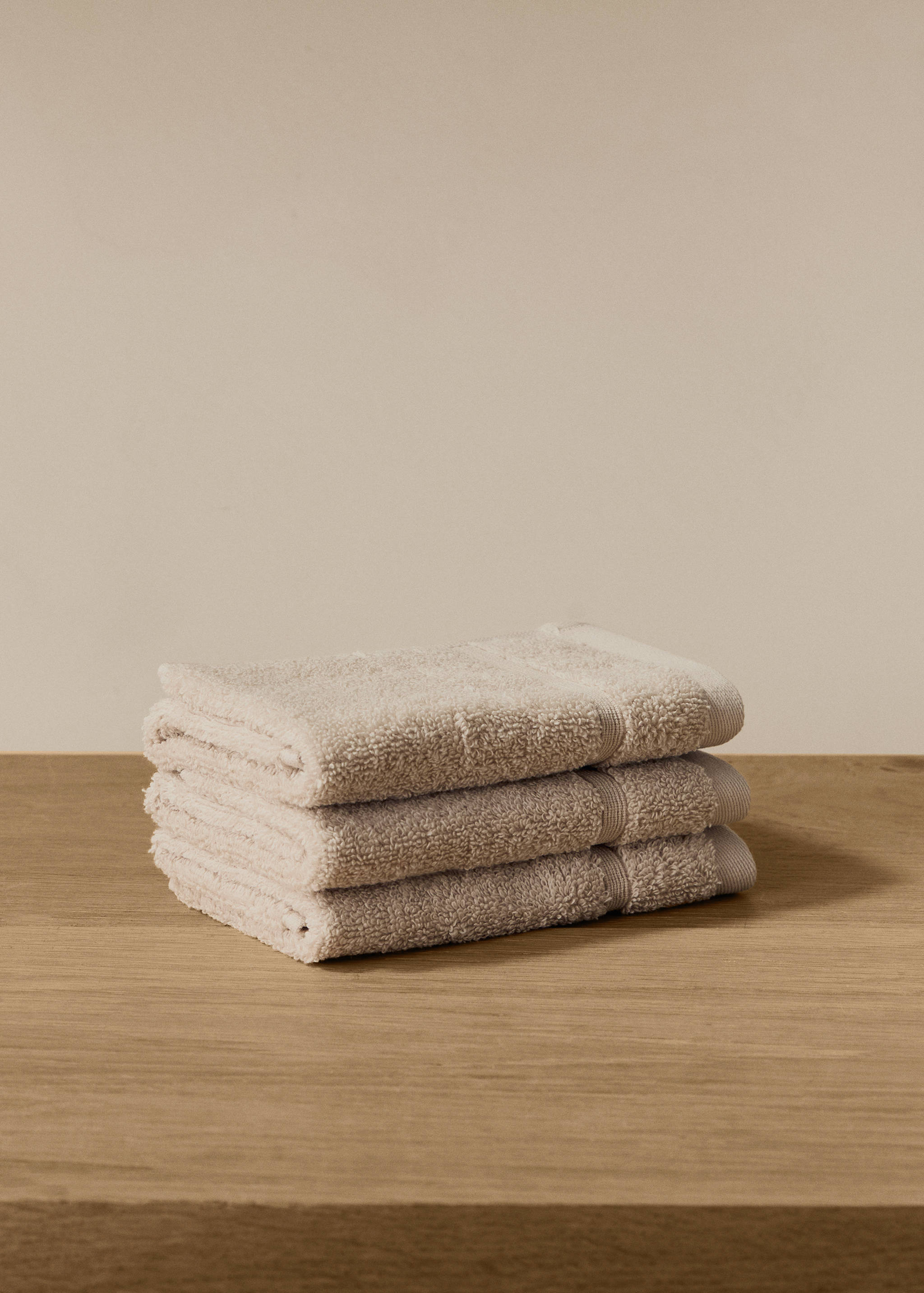 Pack of 3 cotton terry towels - General plane
