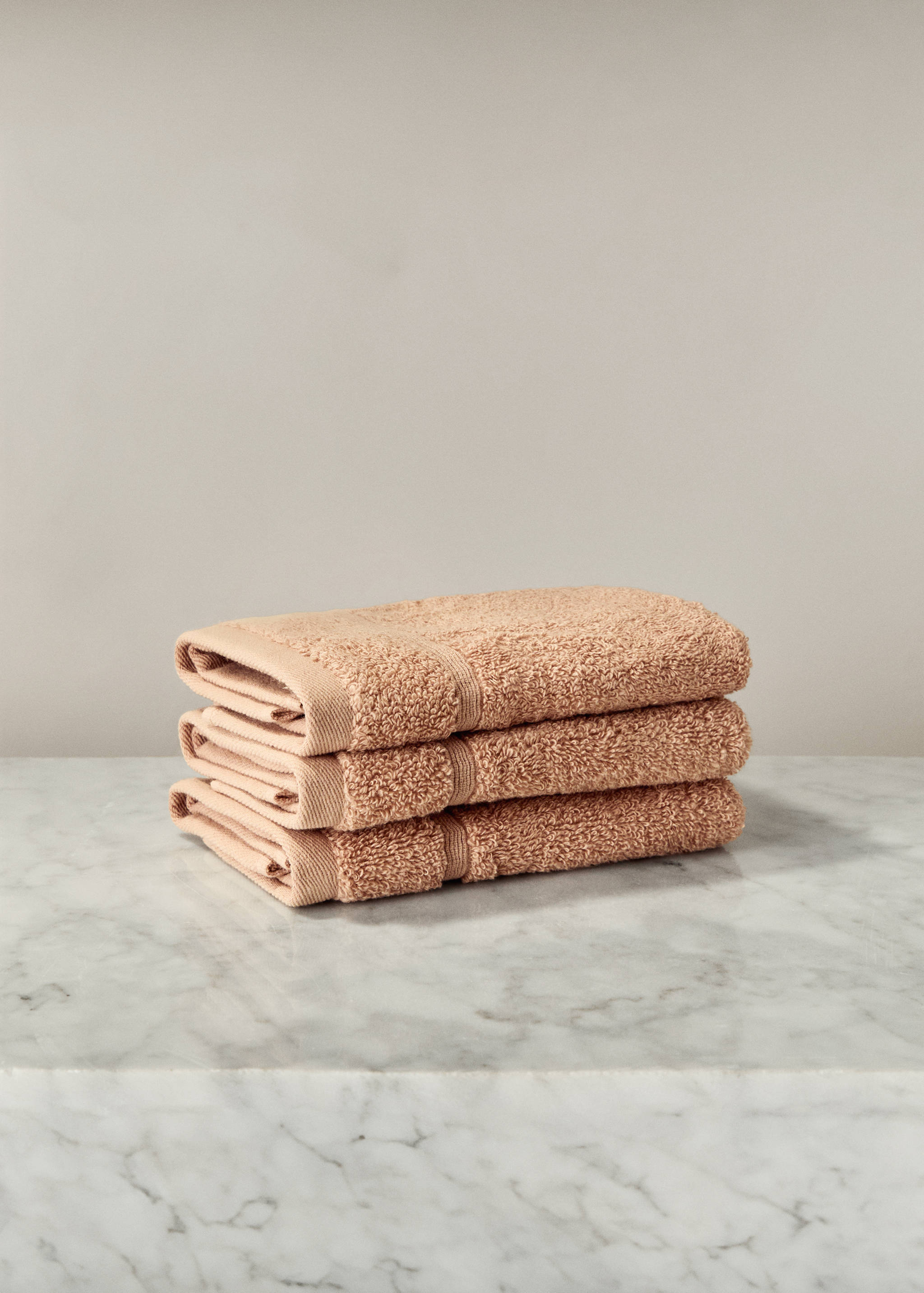 Pack of 3 cotton terry towels - General plane