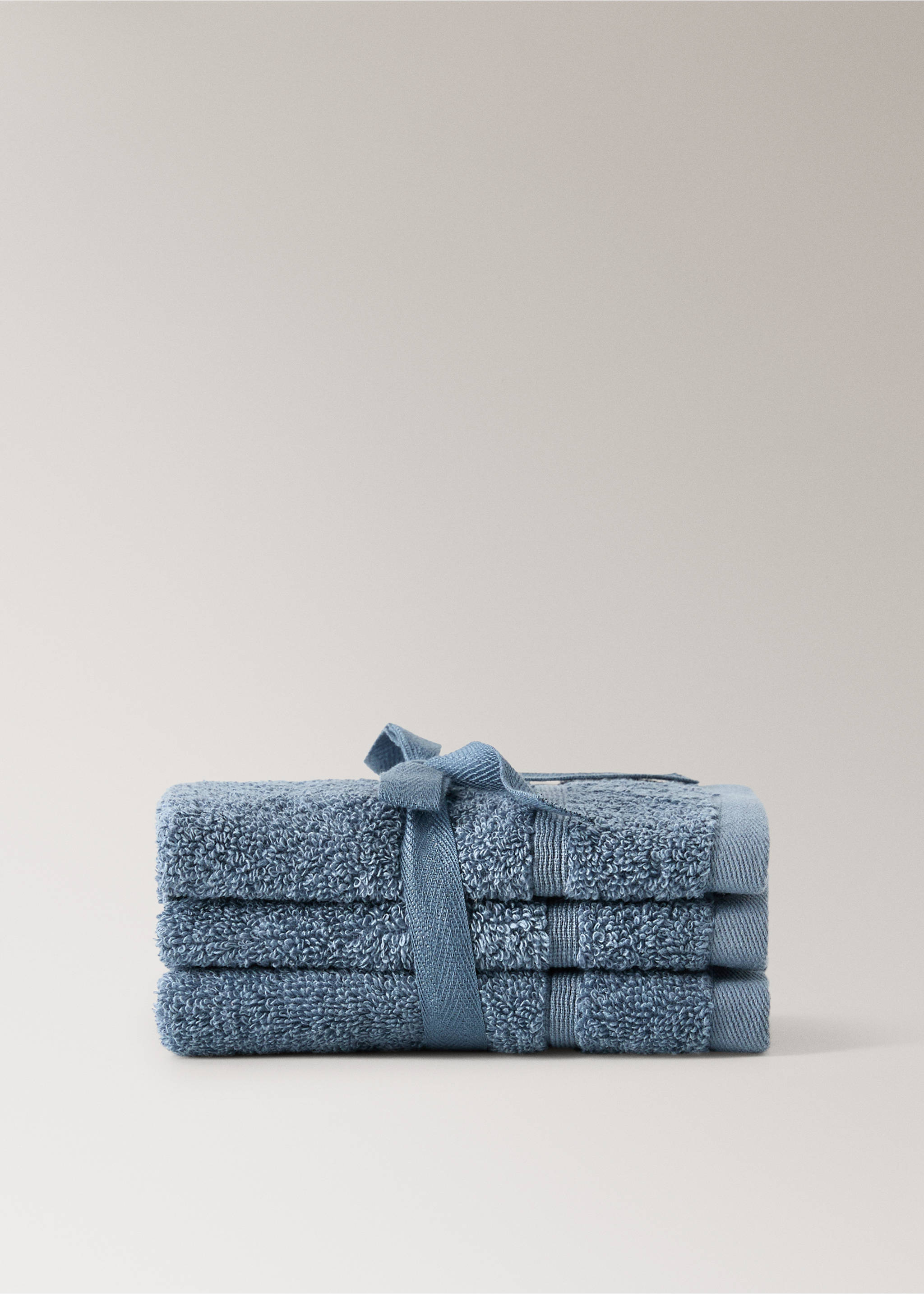 Pack of 3 cotton terry towels - Article without model, Blue. Ref: 17021609-00.