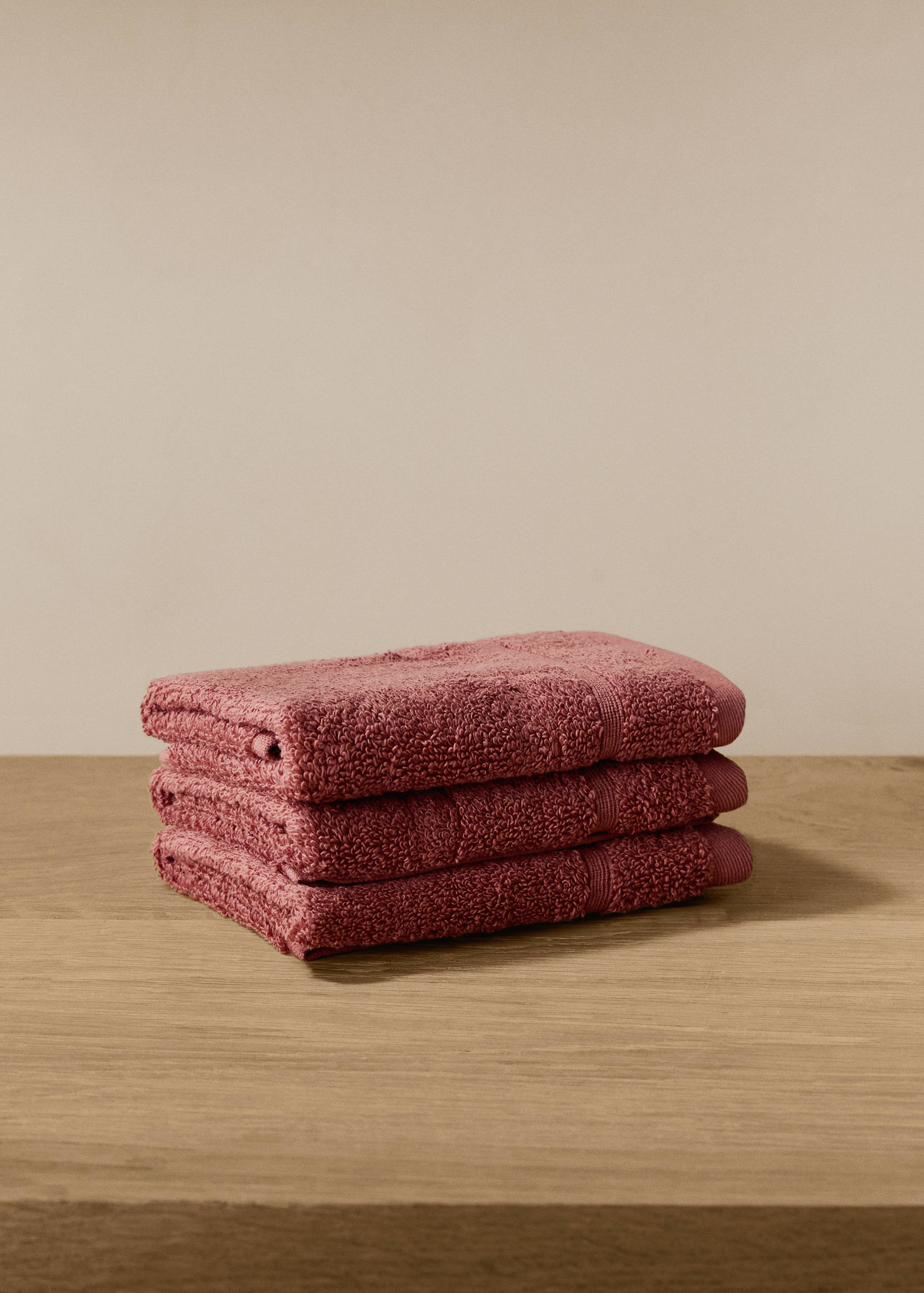 Pack of 3 cotton terry towels - General plane
