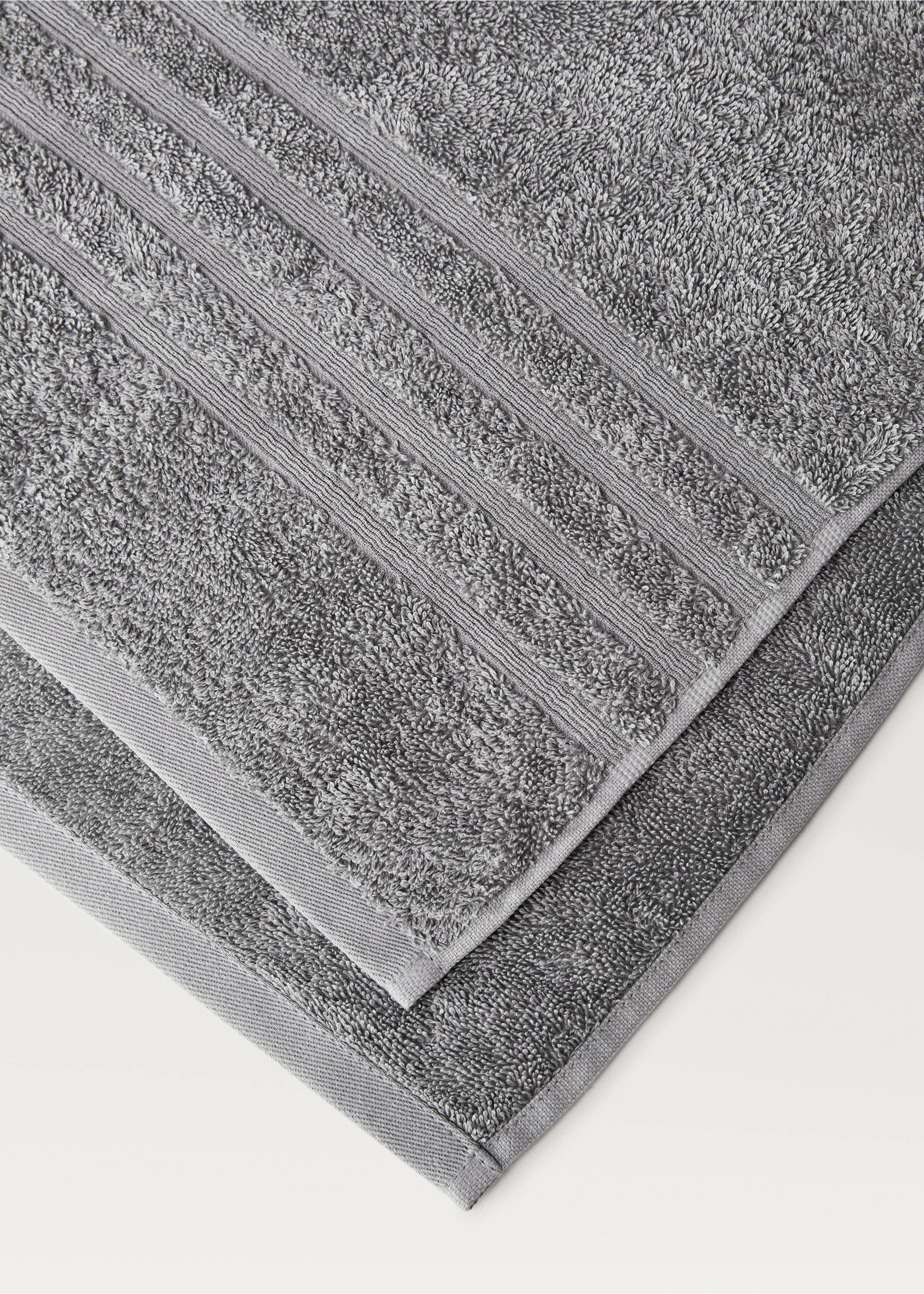 Frottee-Badehandtuch aus Baumwolle - Detail des Artikels 1, Grau. Ref: 17021610-00.