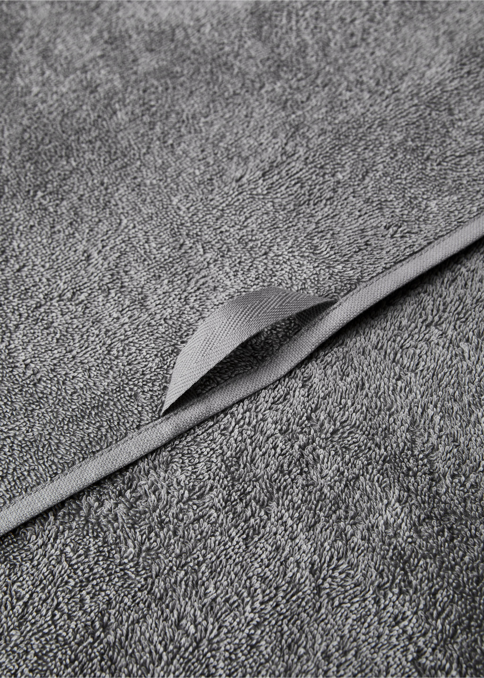 Frottee-Badehandtuch aus Baumwolle - Detail des Artikels 3, Grau. Ref: 17021610-00.