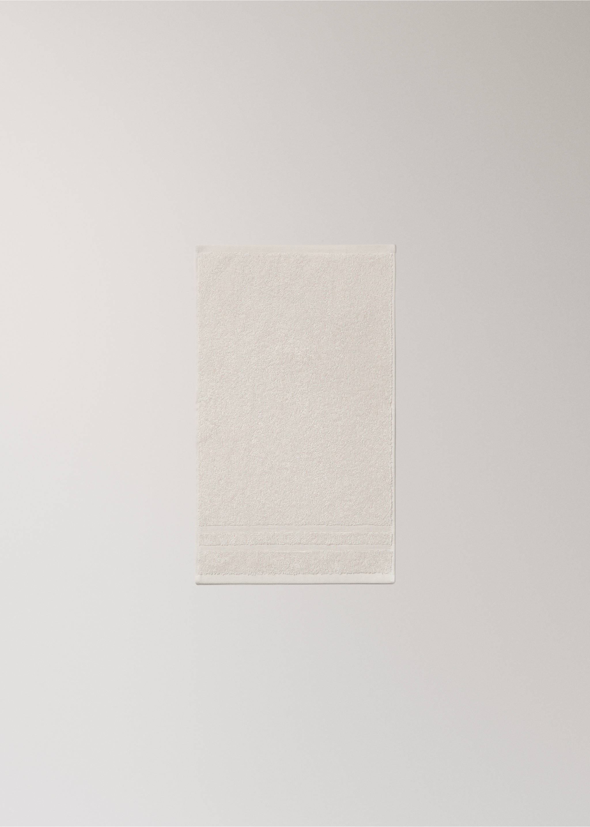 Terry cotton face towel - Details of the article 4, Sand. Ref: 17021611-00.