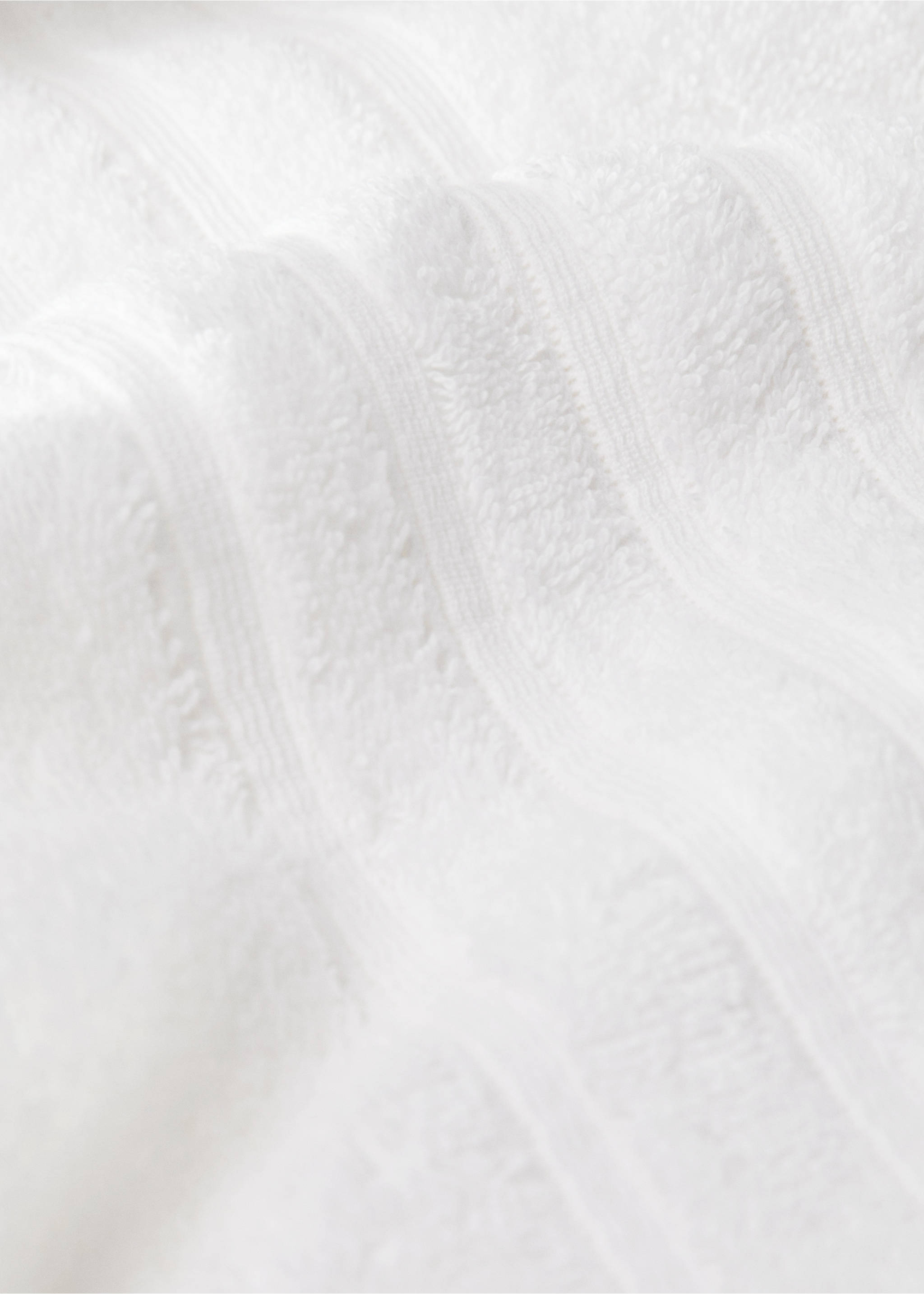 Cotton bath towel - Details of the article 1, White. Ref: 17021613-00.