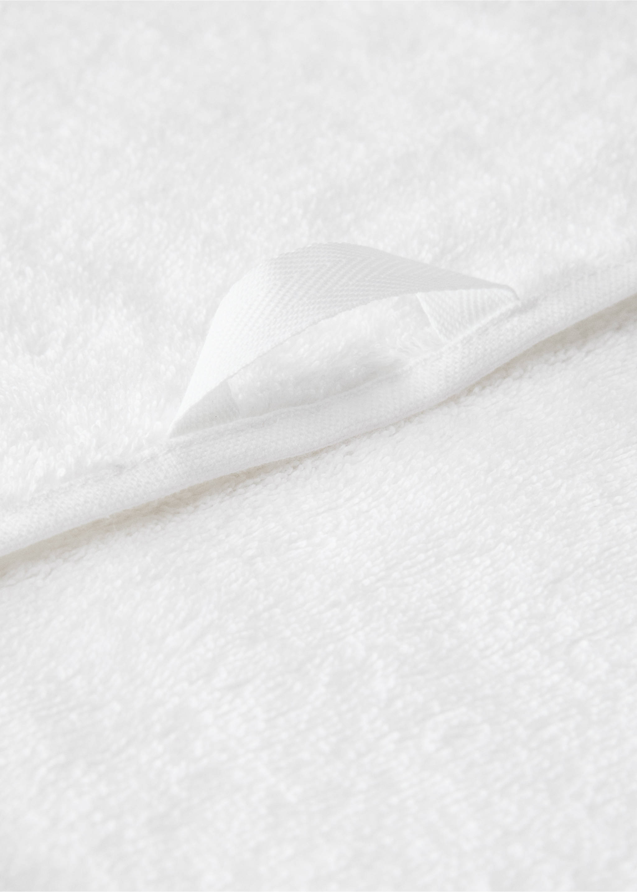 Cotton bath towel - Details of the article 3, White. Ref: 17021613-00.