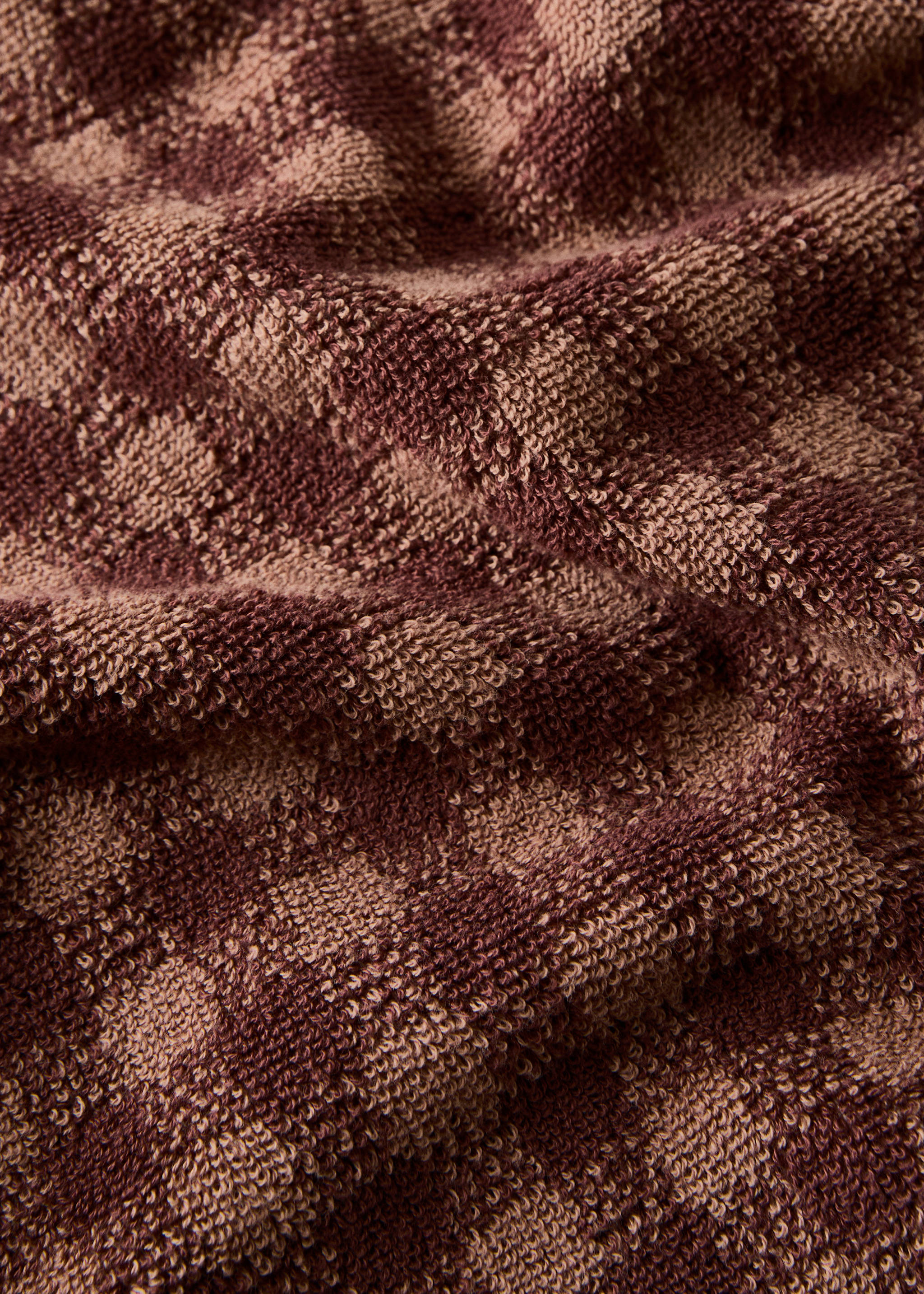 Toalla lavabo algodón cuadros overlock - Detalle del artículo 1