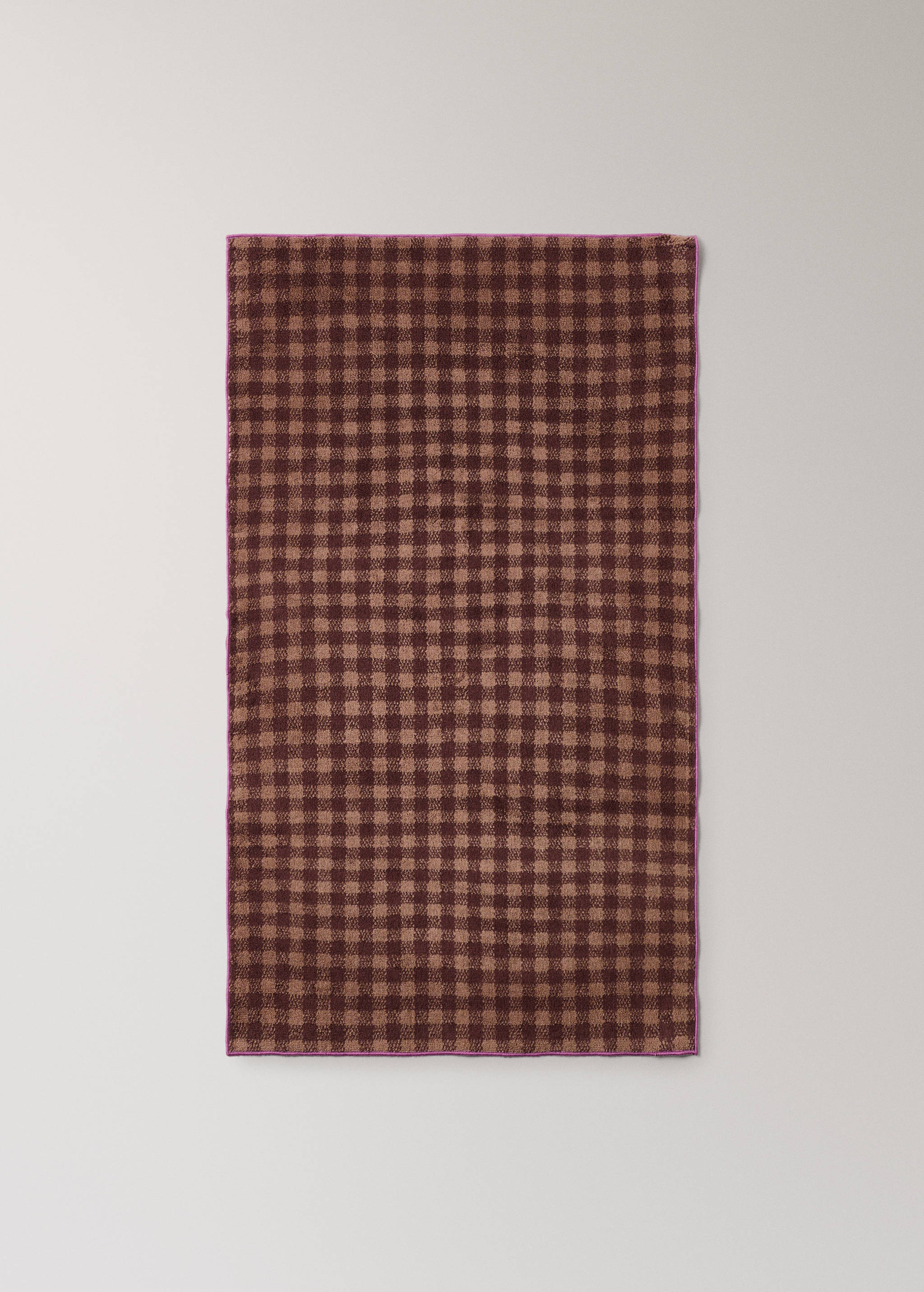 Toalla lavabo algodón cuadros overlock - Detalle del artículo 4