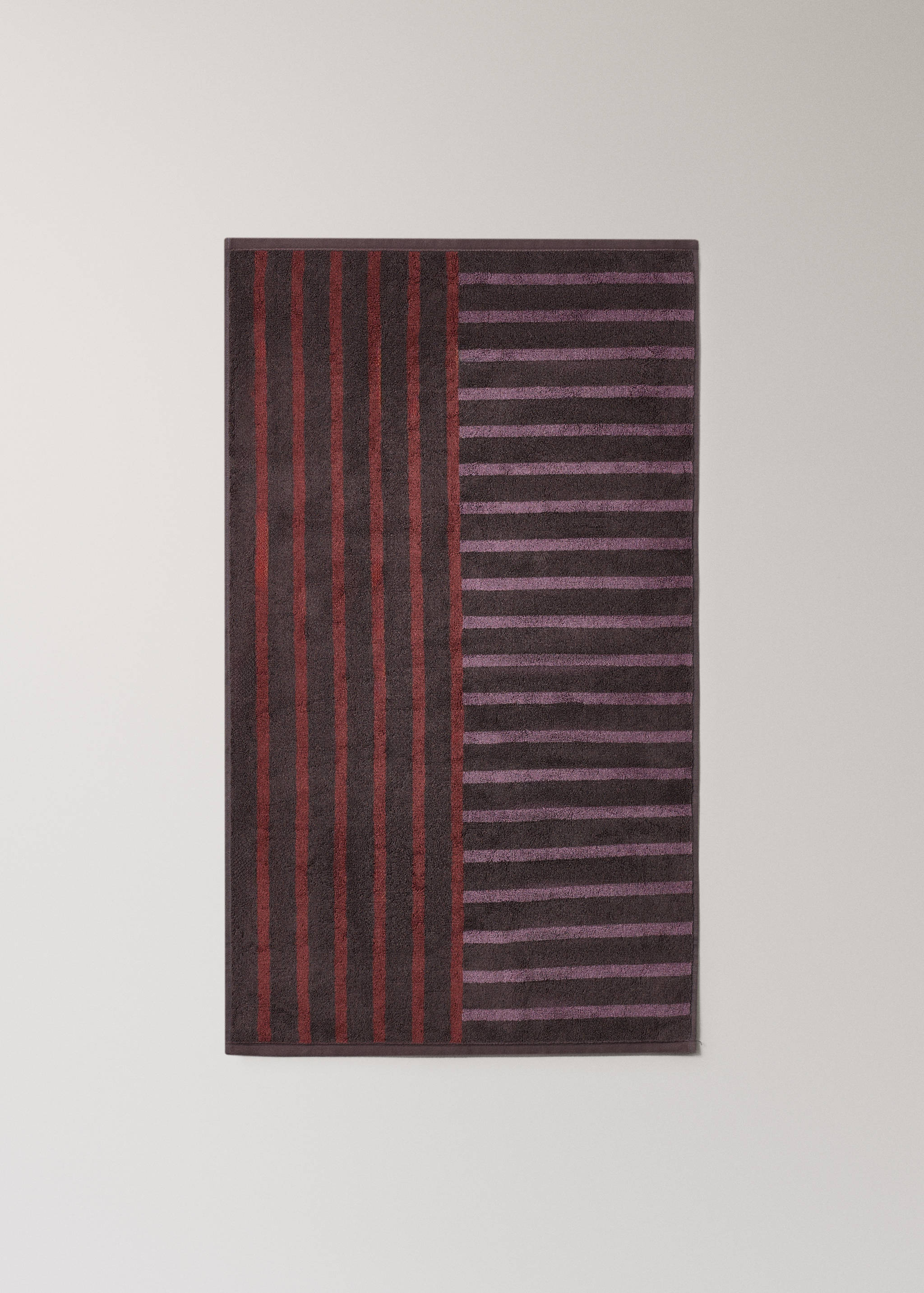 Handduk i bomull med tvåfärgade ränder - Detaljer om artikeln 4