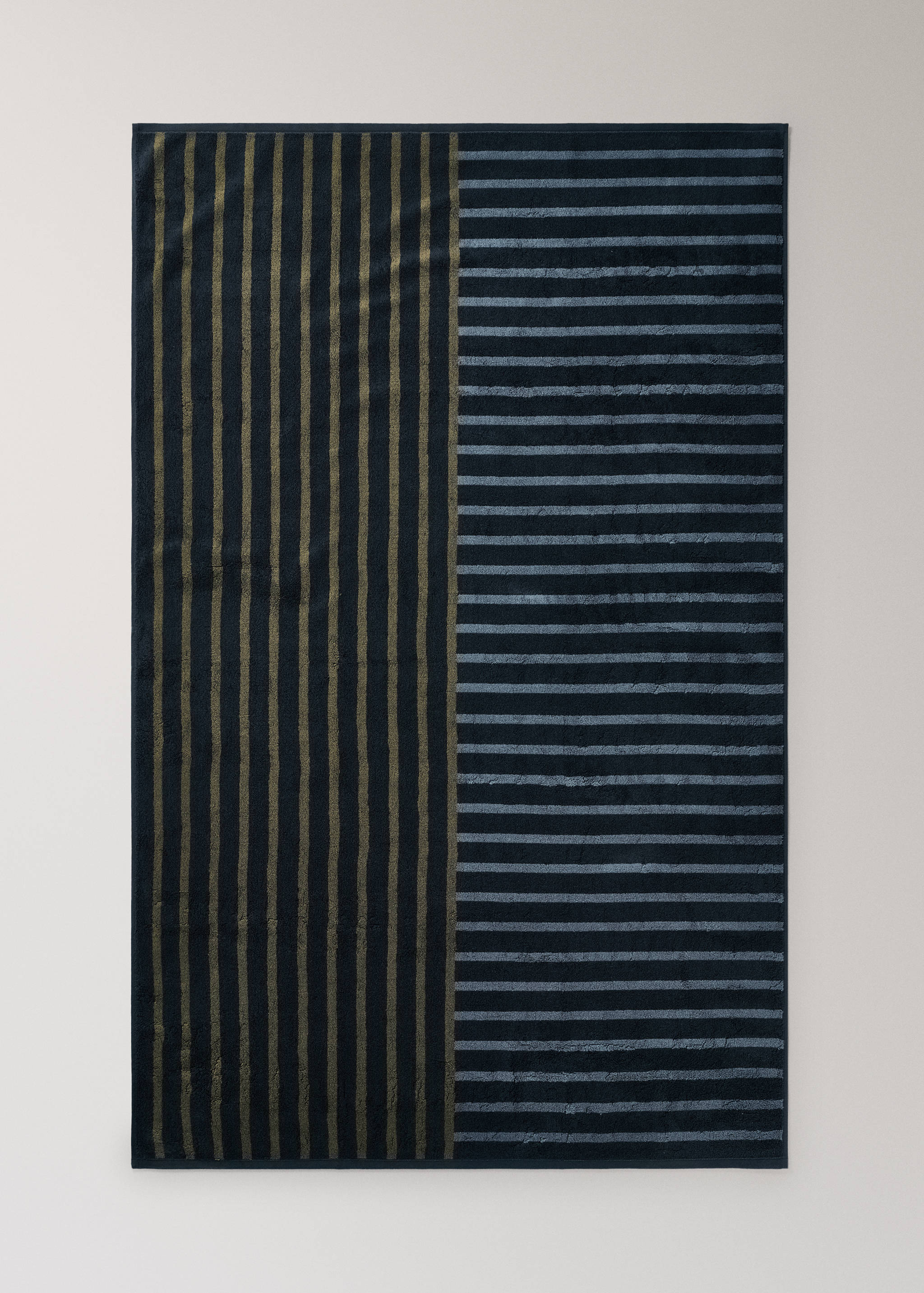 Toalha de banho de algodão com riscas bicolores - Pormenor do artigo 4