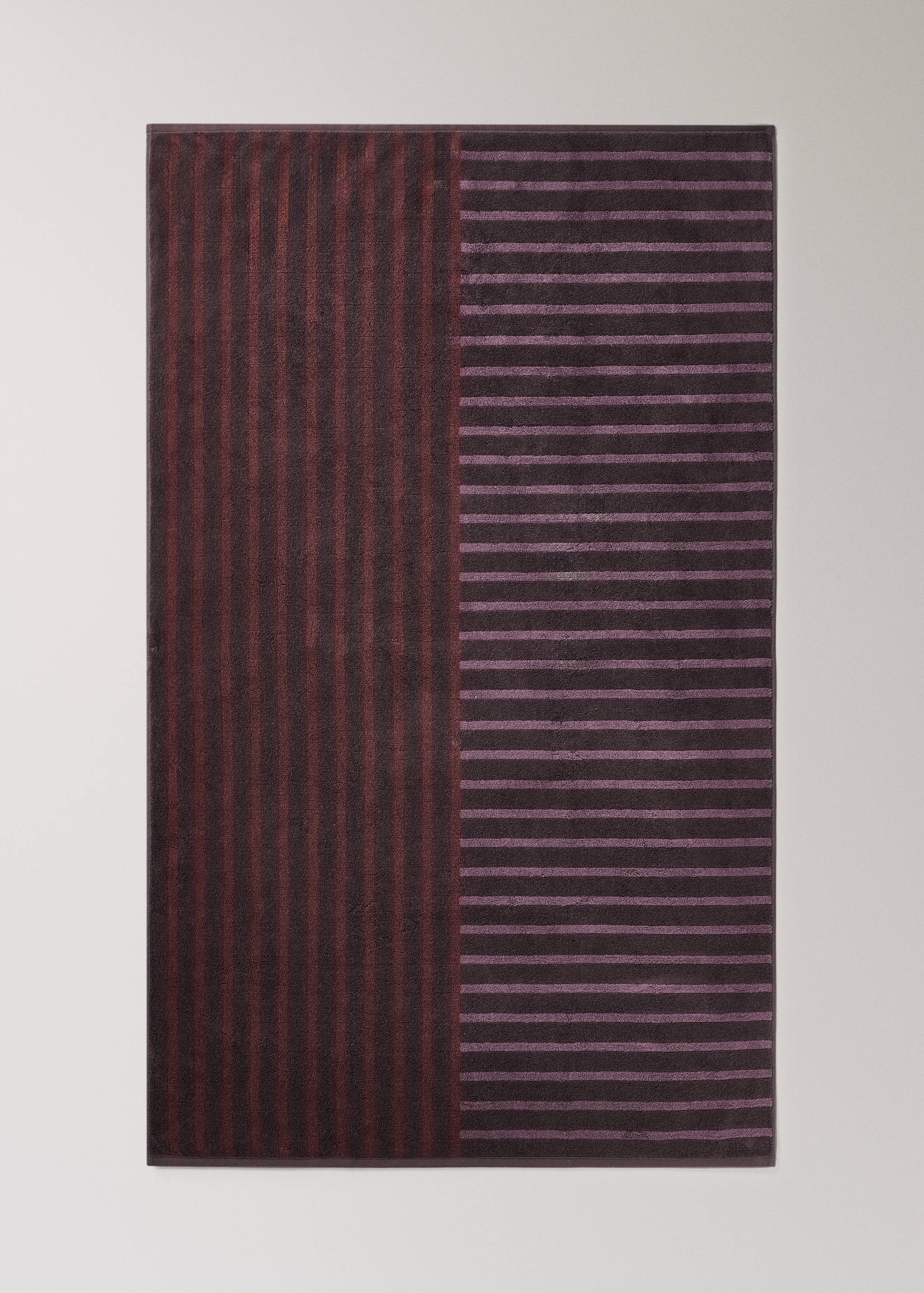 Toalha de banho de algodão com riscas bicolores - Pormenor do artigo 4