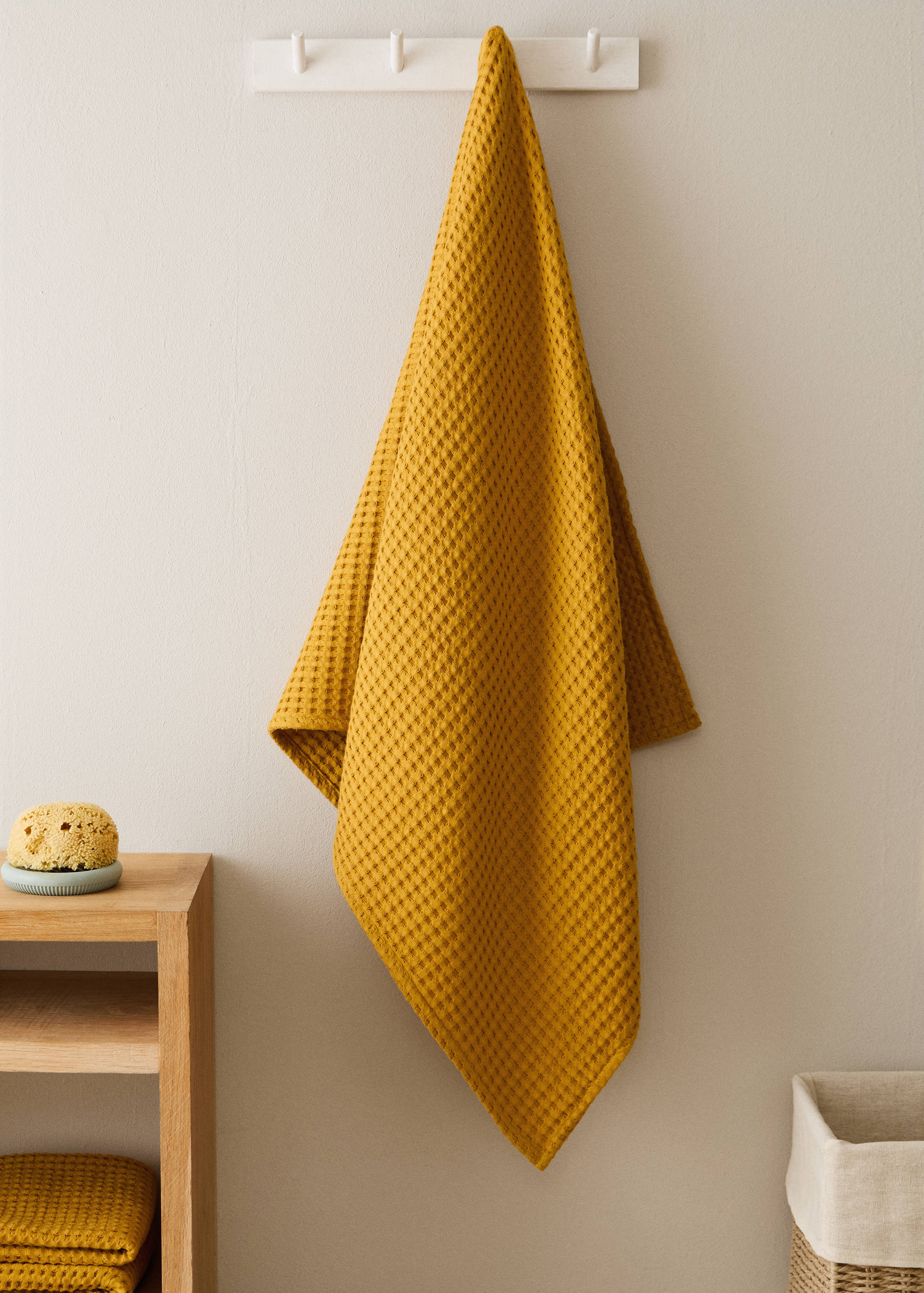 Badlakan för barn i bomull med våffelstruktur - Allmän bild