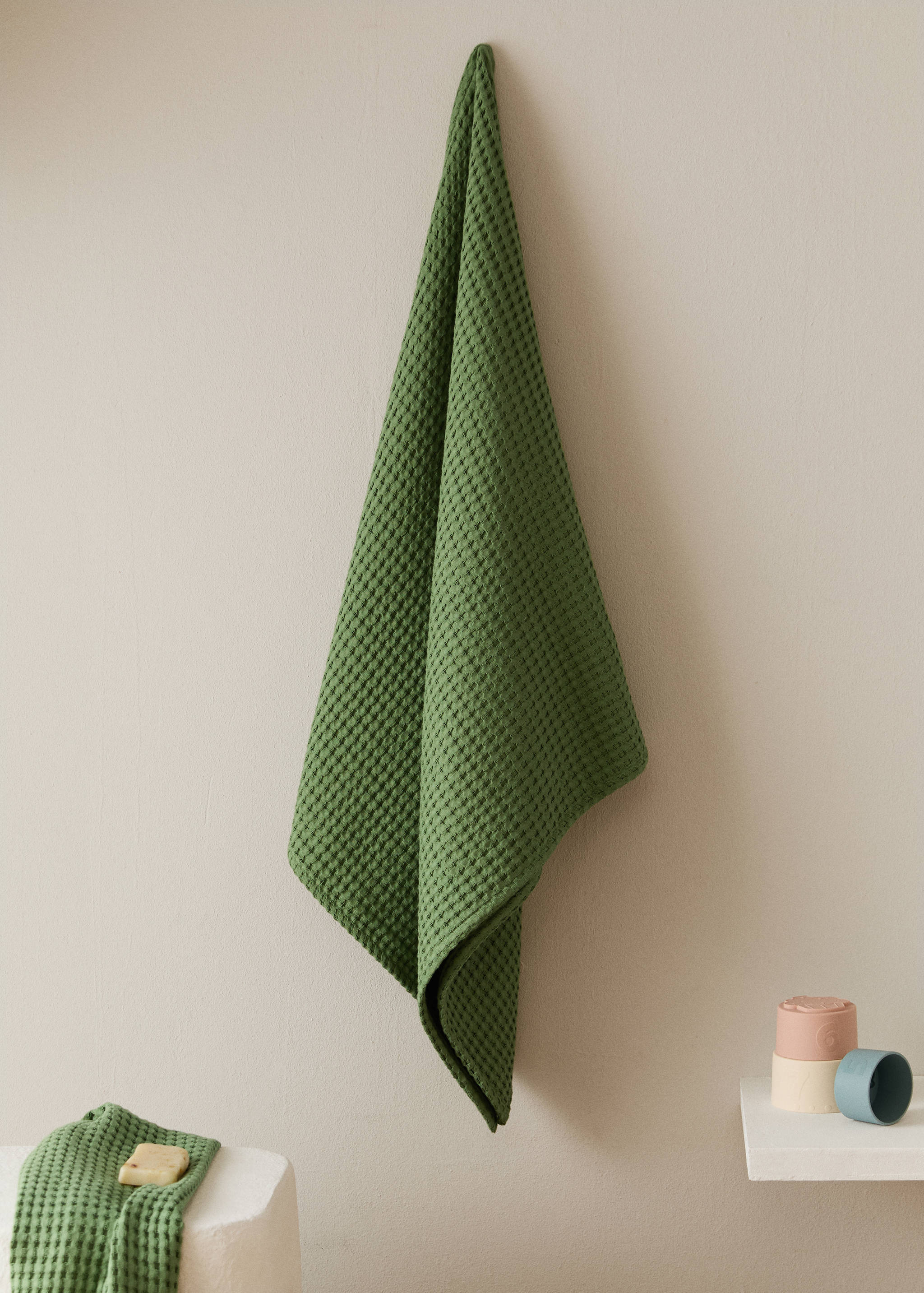 Serviette de douche enfant coton gaufré - Plan général