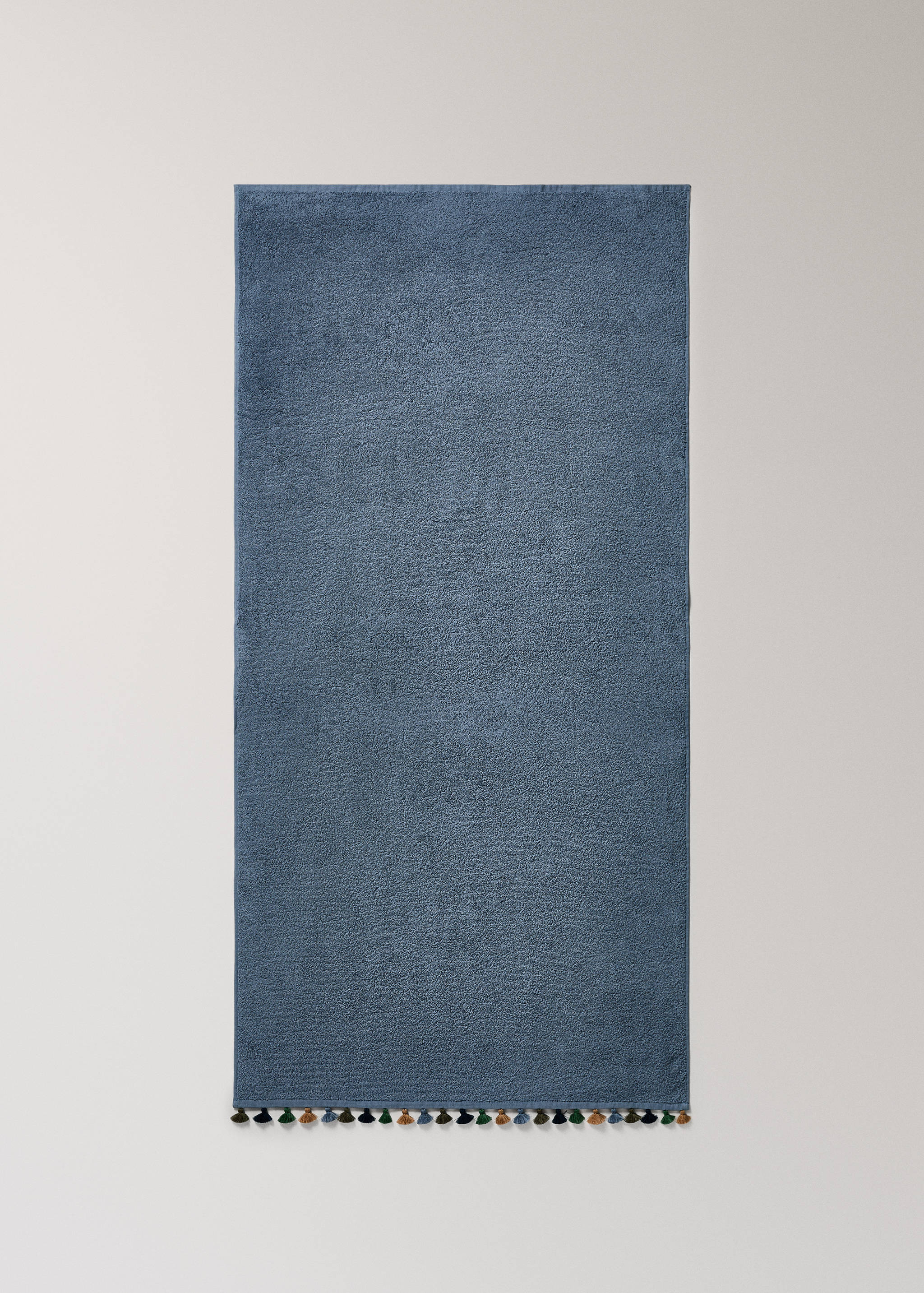 Children's cotton bath towel with multi-coloured pom-poms - Details of the article 4