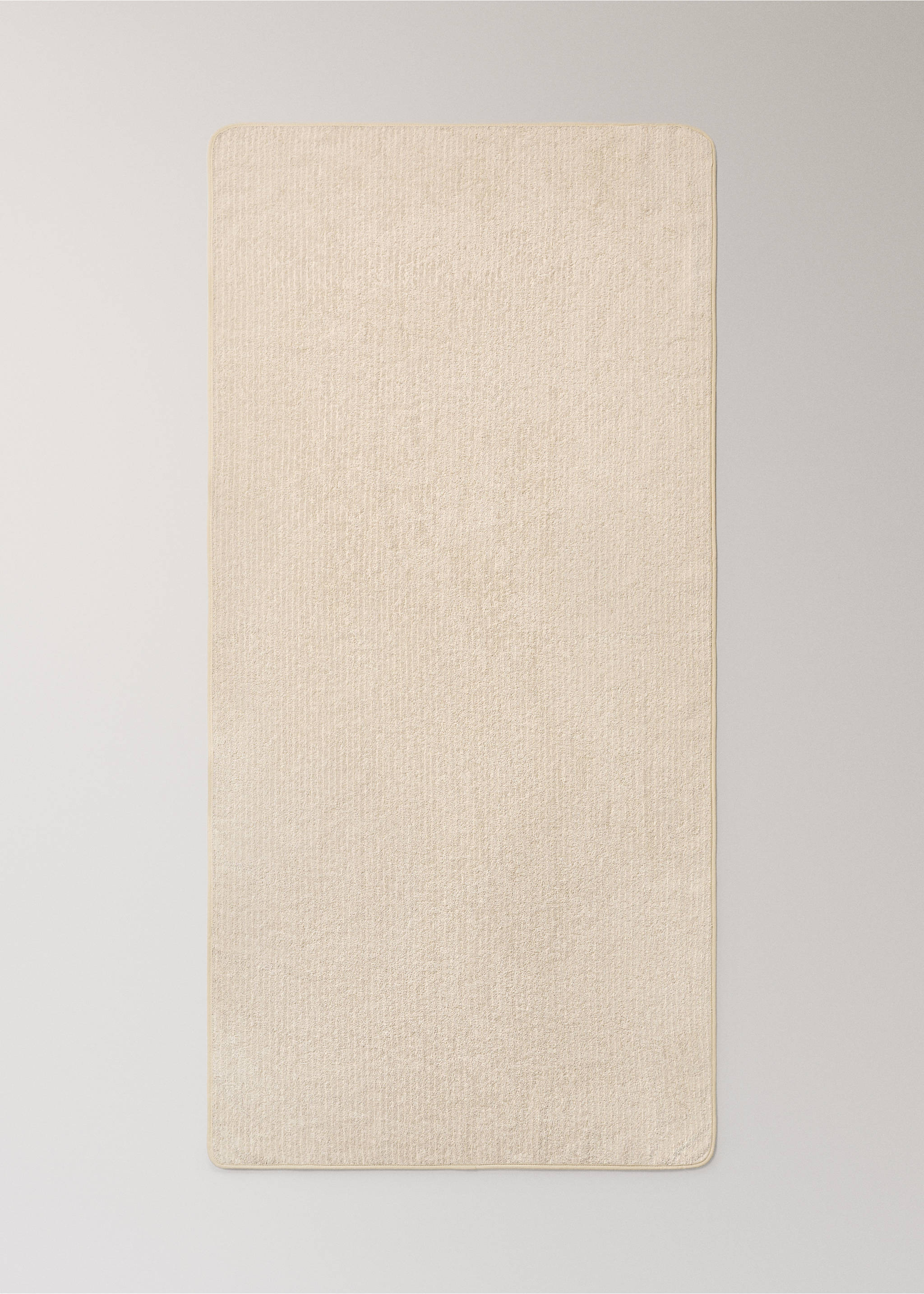 Drap de bain enfant en coton à rayures - Article sans modèle, Écru. Ref: 17021630-00.