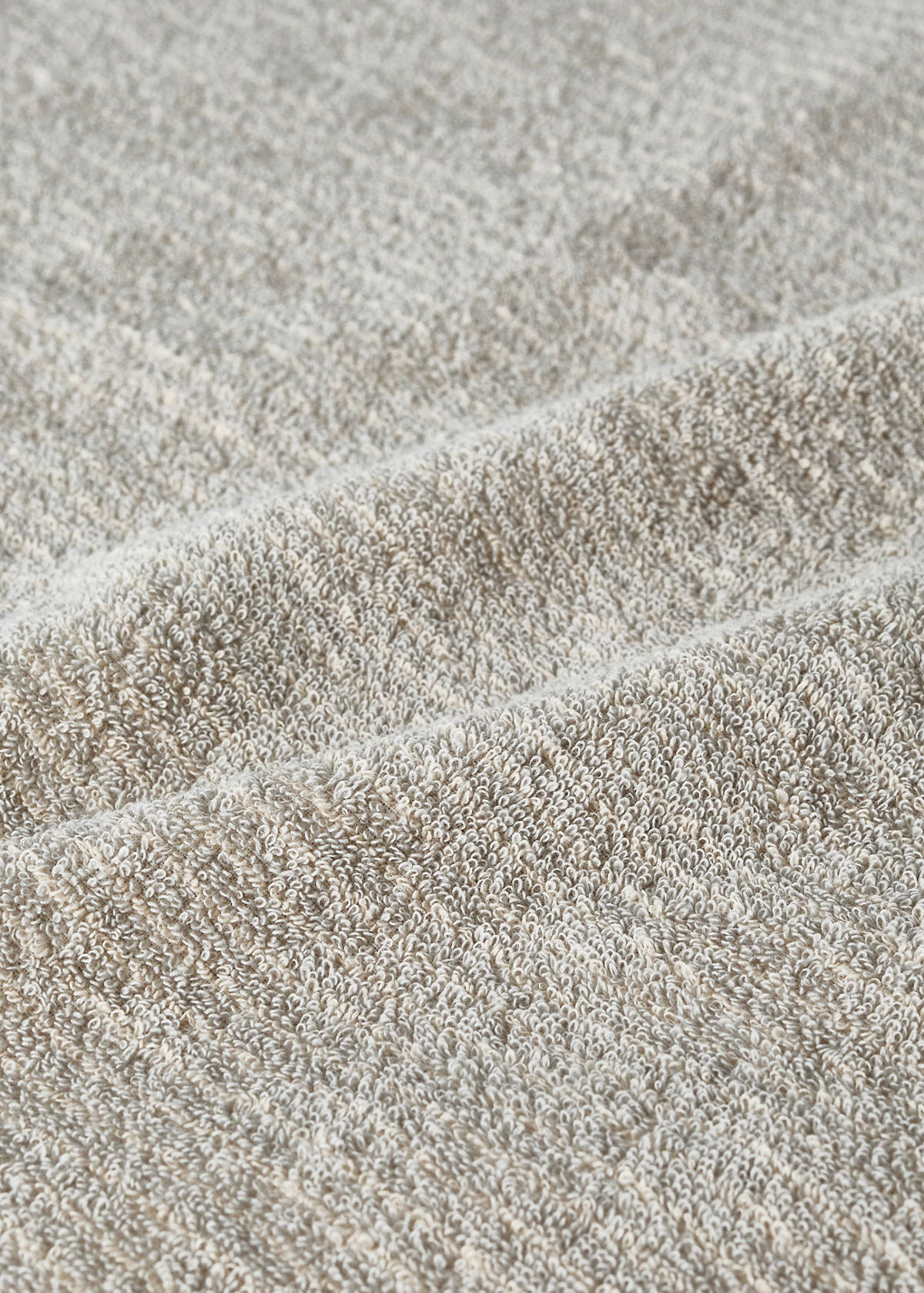Children's cotton striped bath towel — Ecru