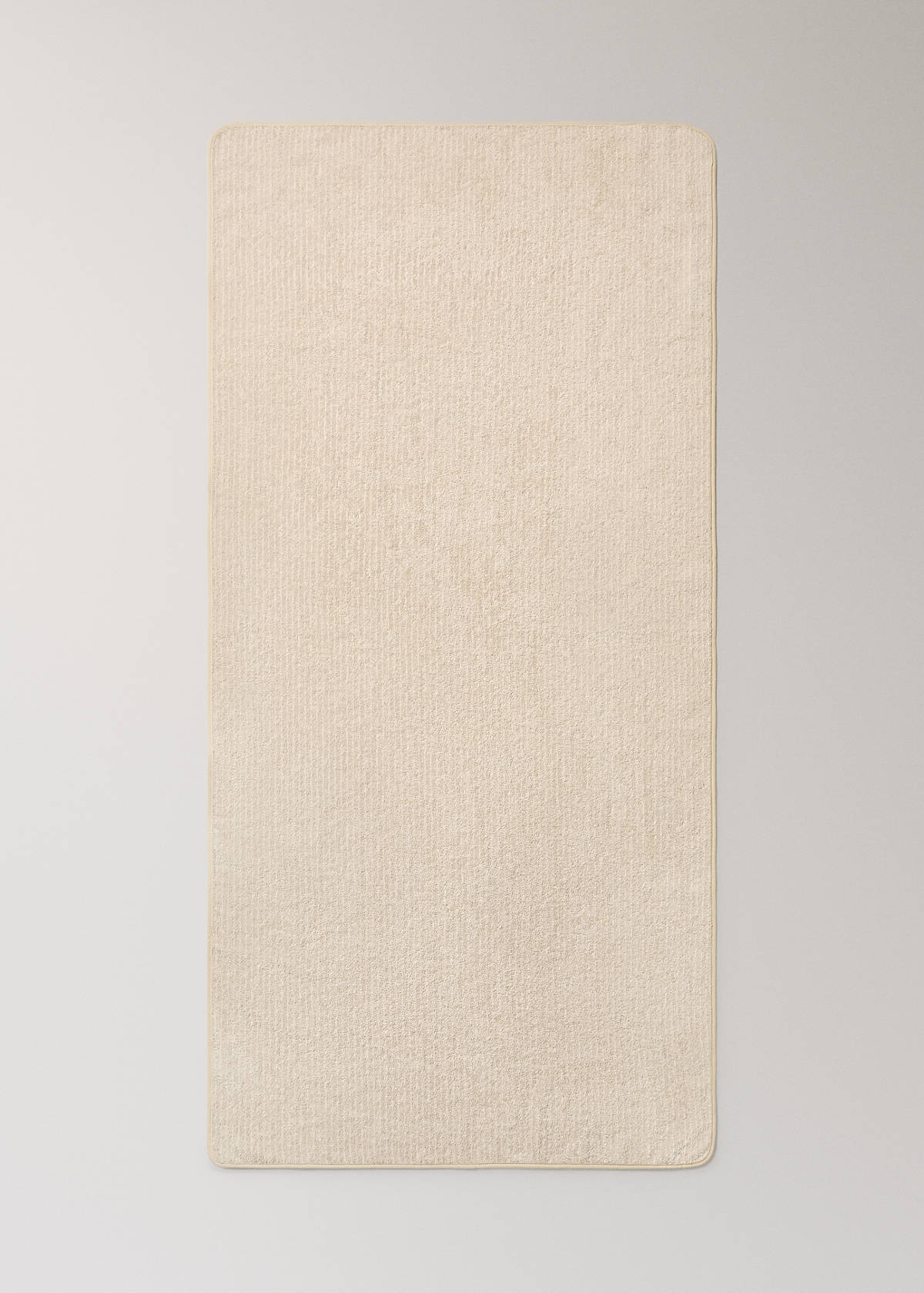 Children's cotton striped bath towel — Ecru