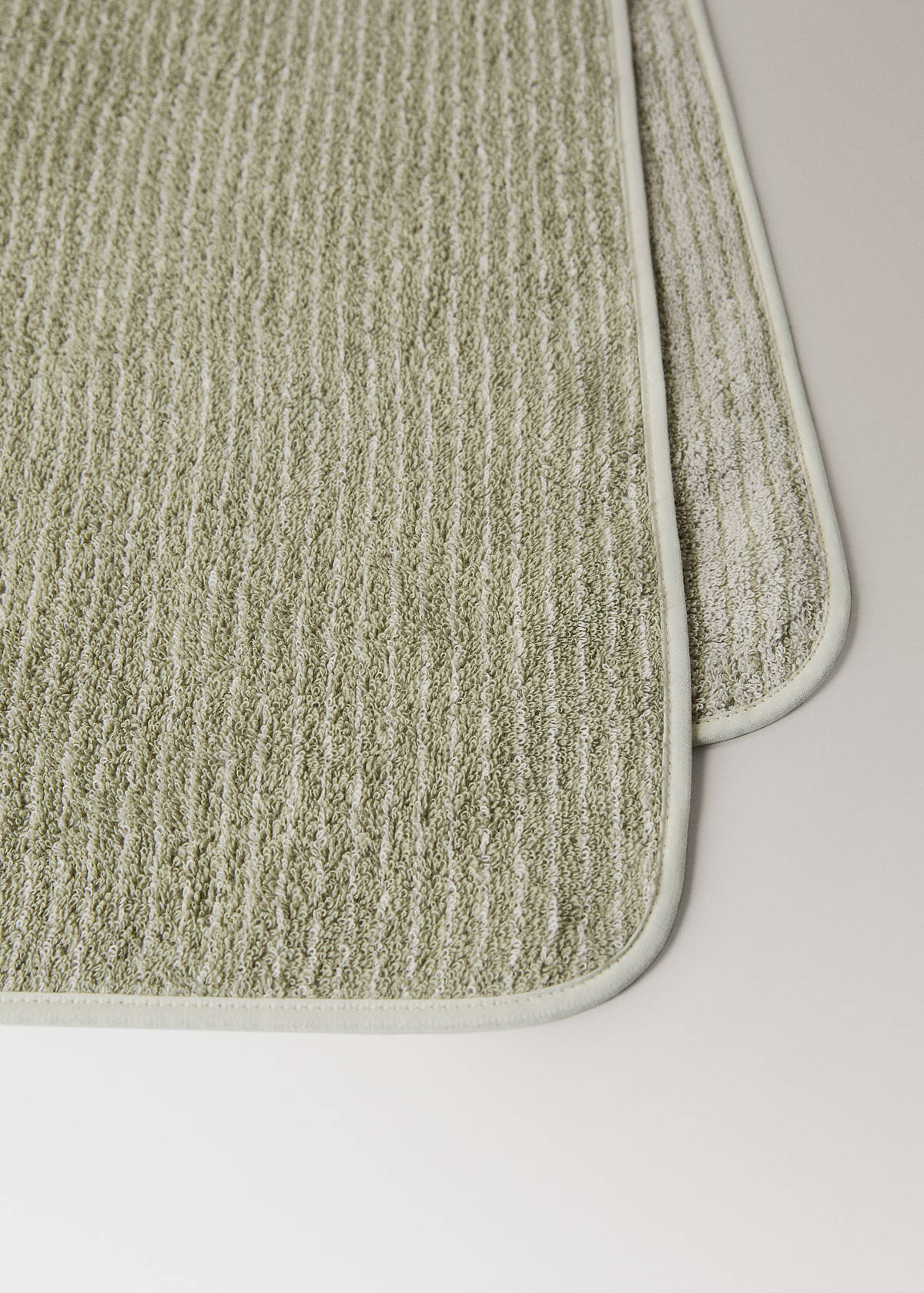 Children's cotton striped bath towel — Green
