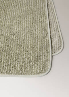 Children's cotton striped bath towel — Green 1