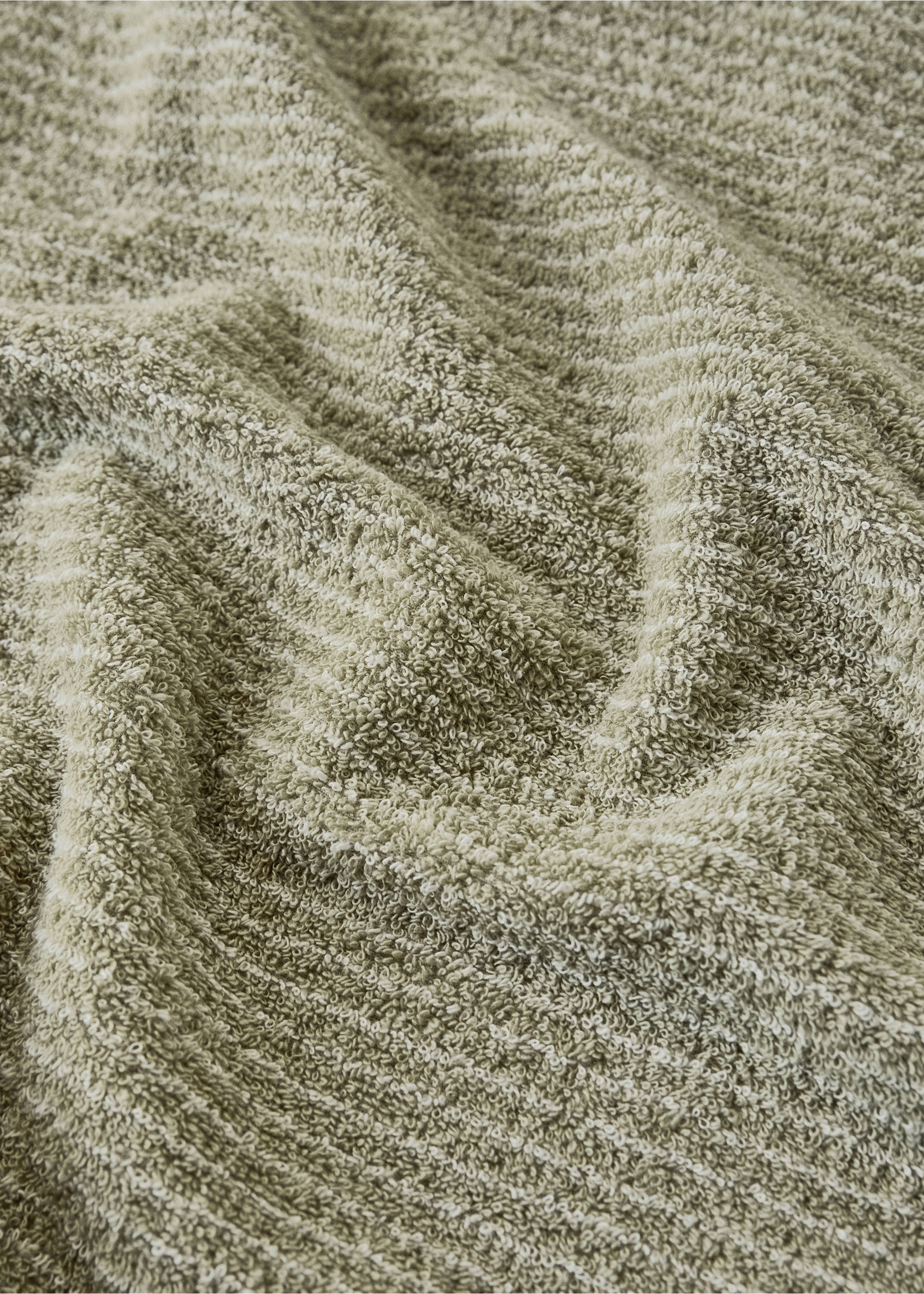 Children's cotton striped bath towel - Details of the article 2, Green. Ref: 17021630-00.