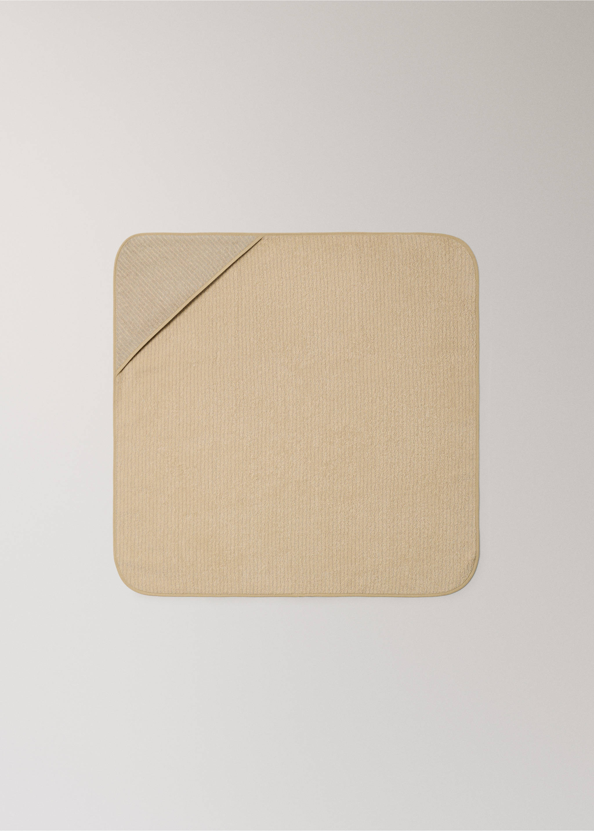 Children's cotton striped bath poncho - Article without model, Ecru. Ref: 17021631-00.