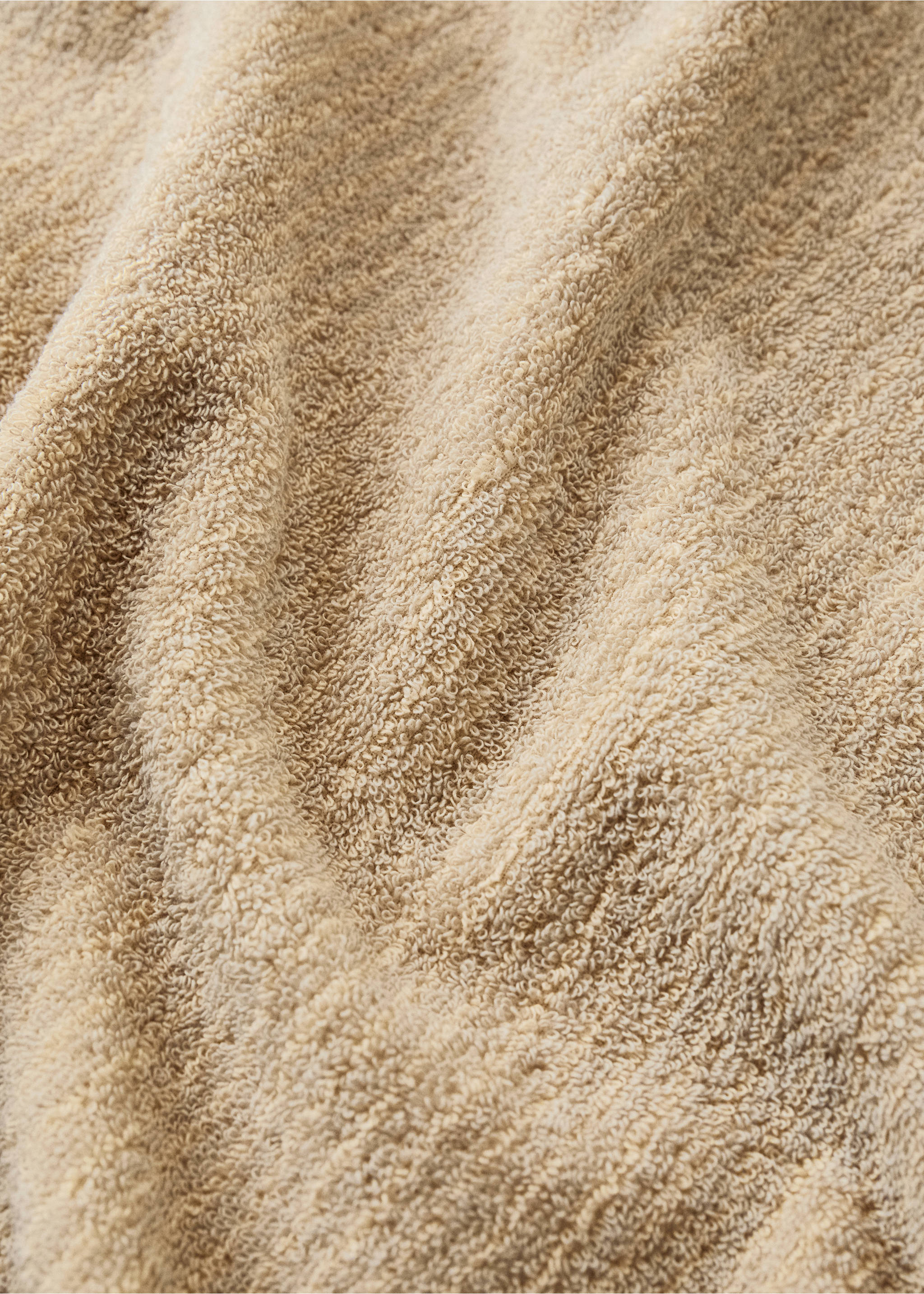 Children's cotton striped bath poncho - Details of the article 2, Ecru. Ref: 17021631-00.