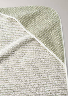 Children's cotton striped bath poncho — Green 3