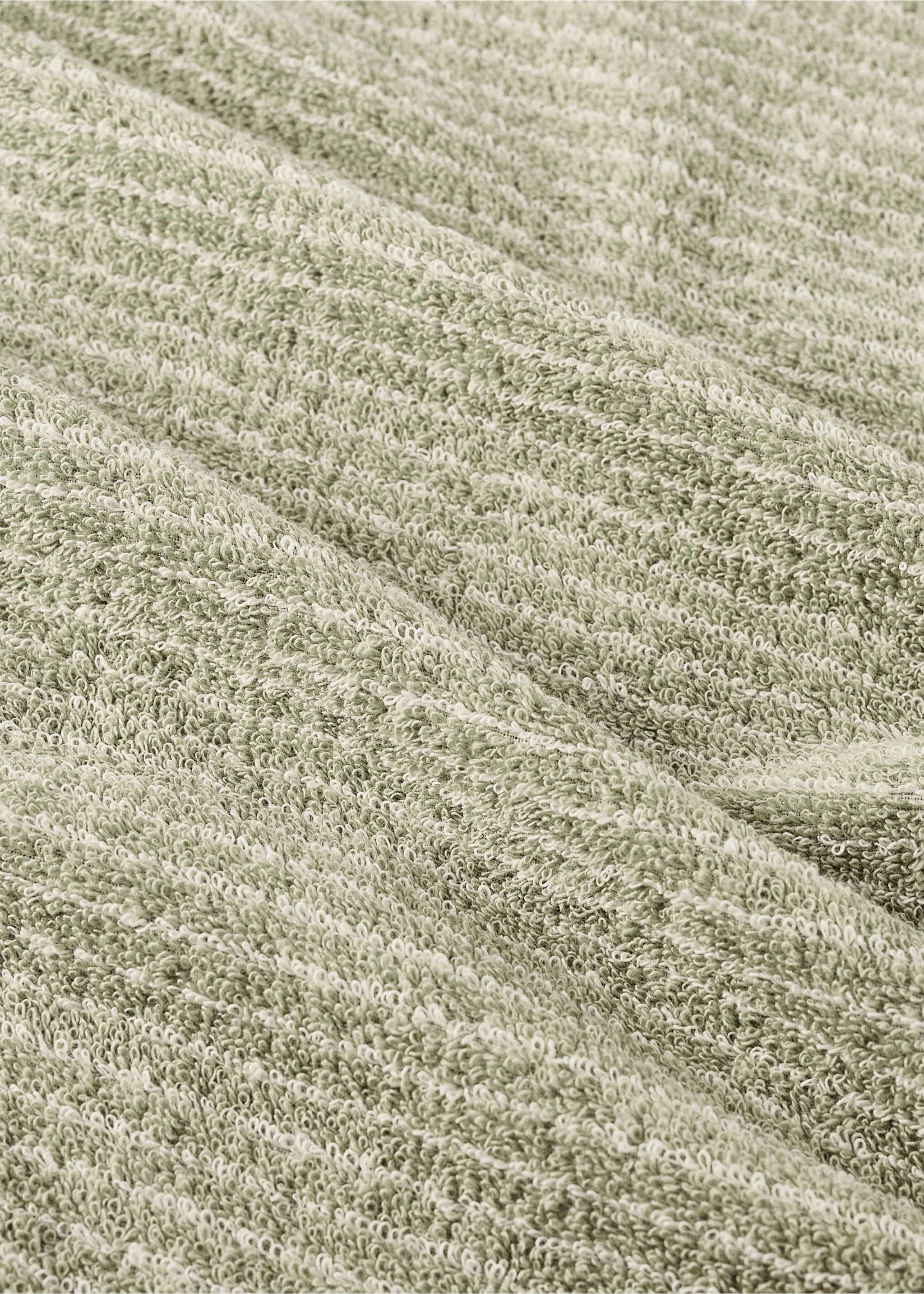 Children's cotton striped bath poncho - Details of the article 3, Green. Ref: 17021631-00.