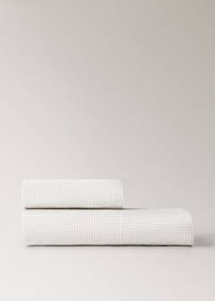 Children's cotton check towel — Medium Brown 5