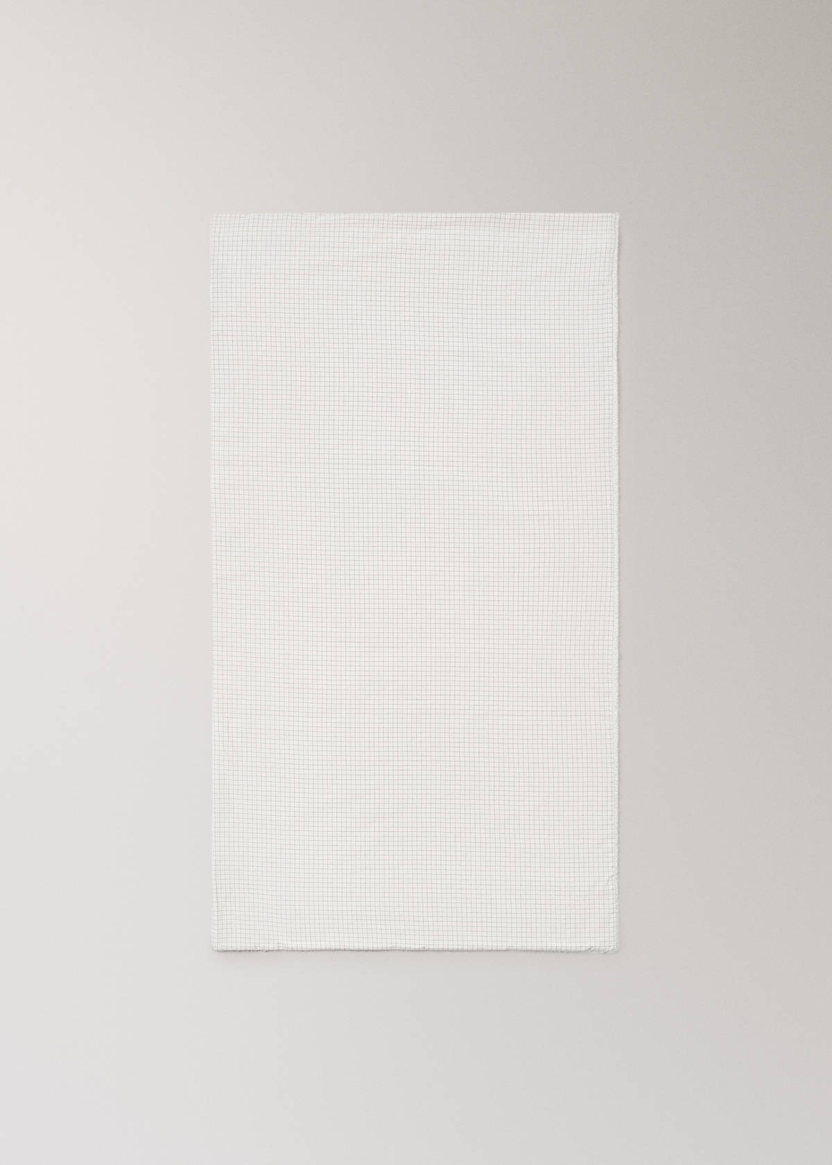 Children's cotton check towel — Medium Brown