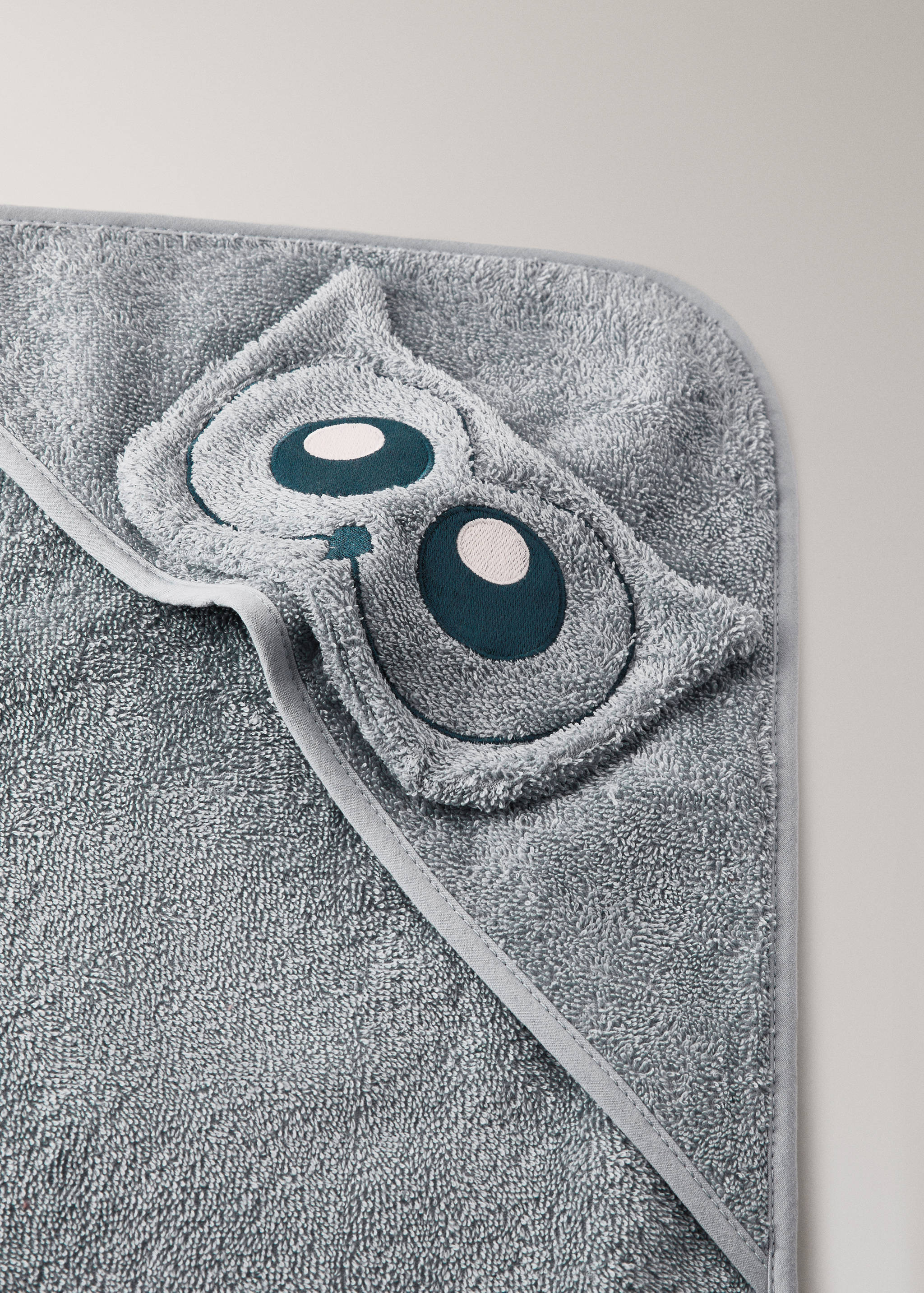 Cap de bain enfant coton bouclé hibou - Détail de l'article 2