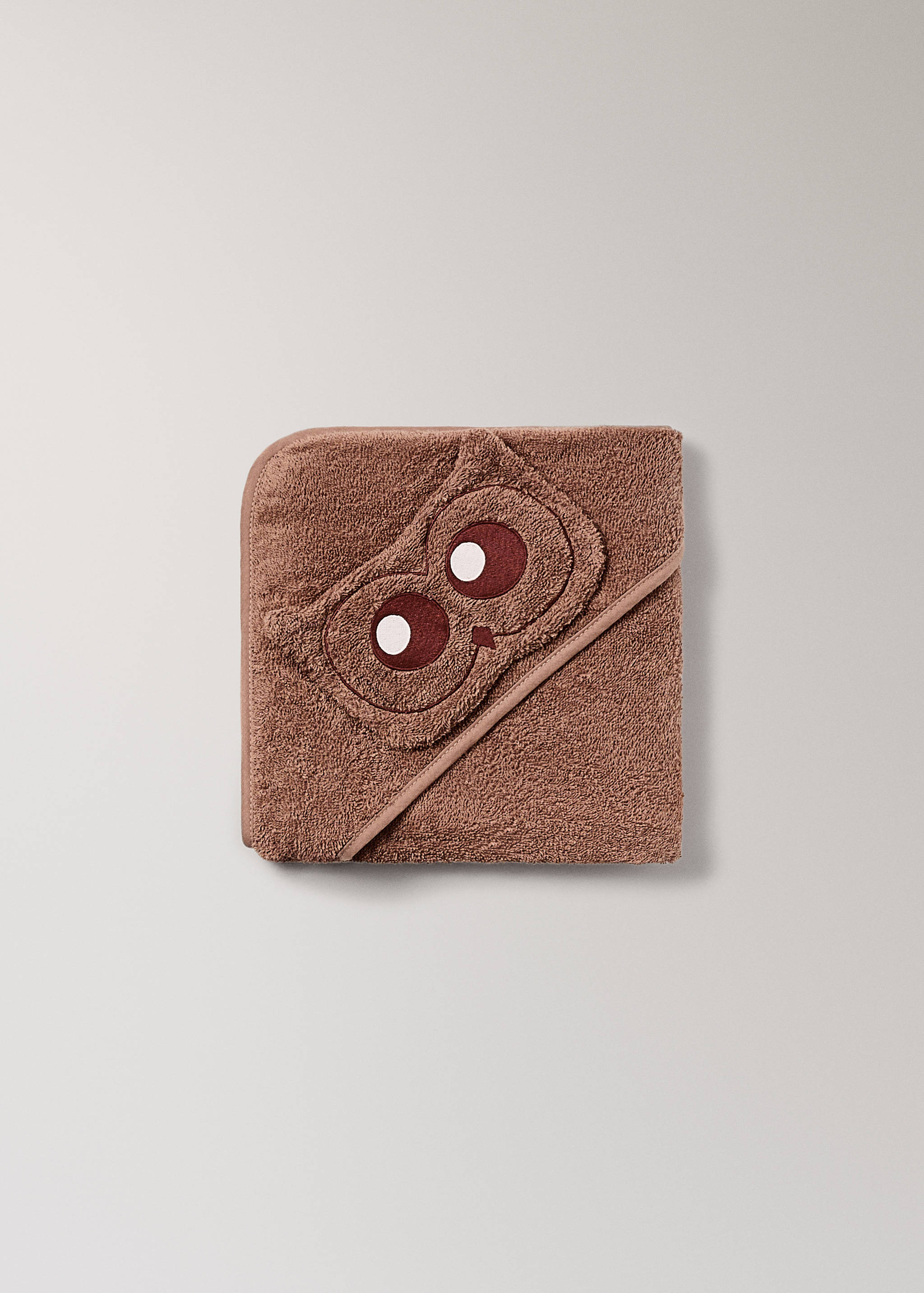 Children's terry bath cape with owl design - Details of the article 1