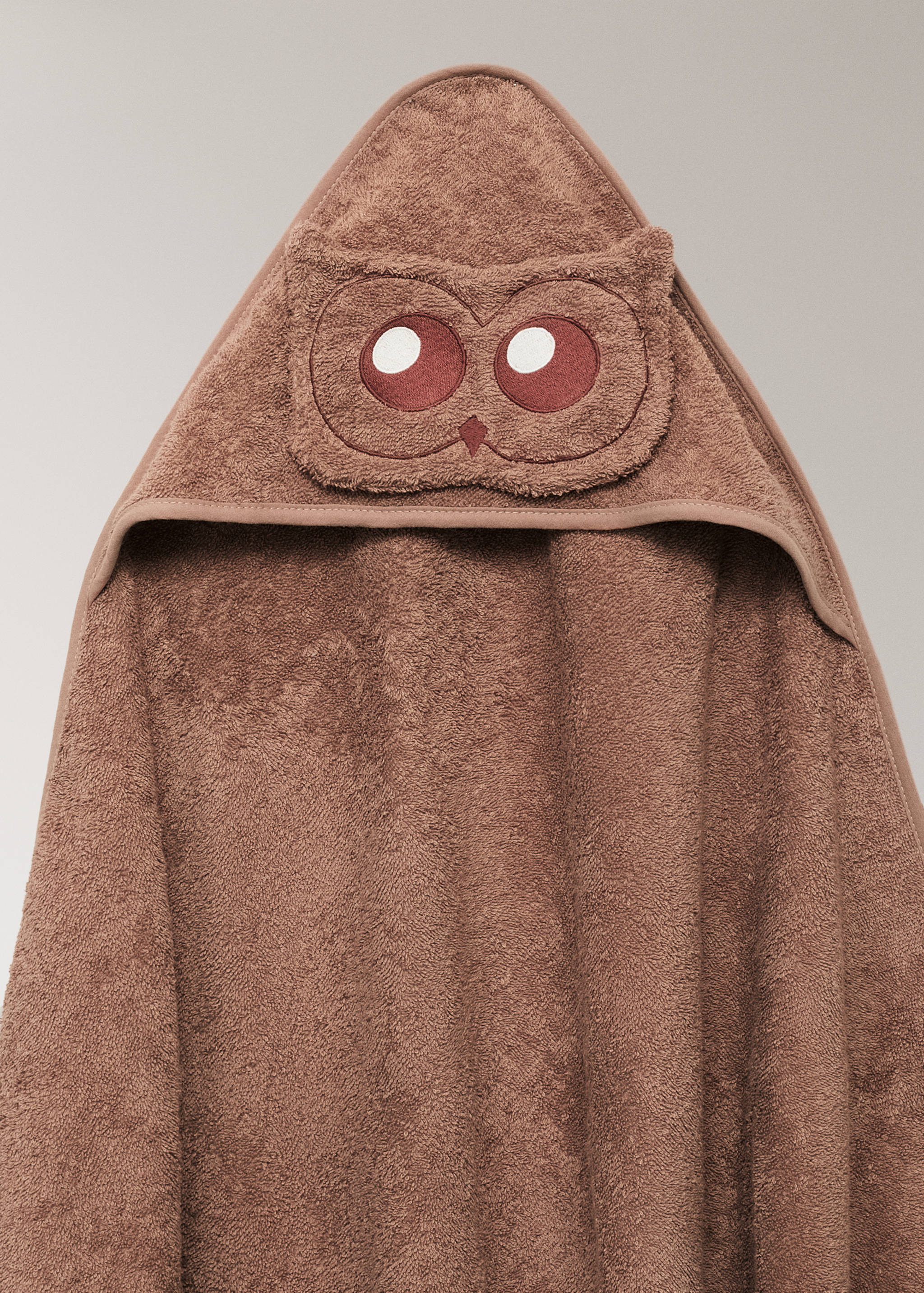 Children's terry bath cape with owl design - Details of the article 3