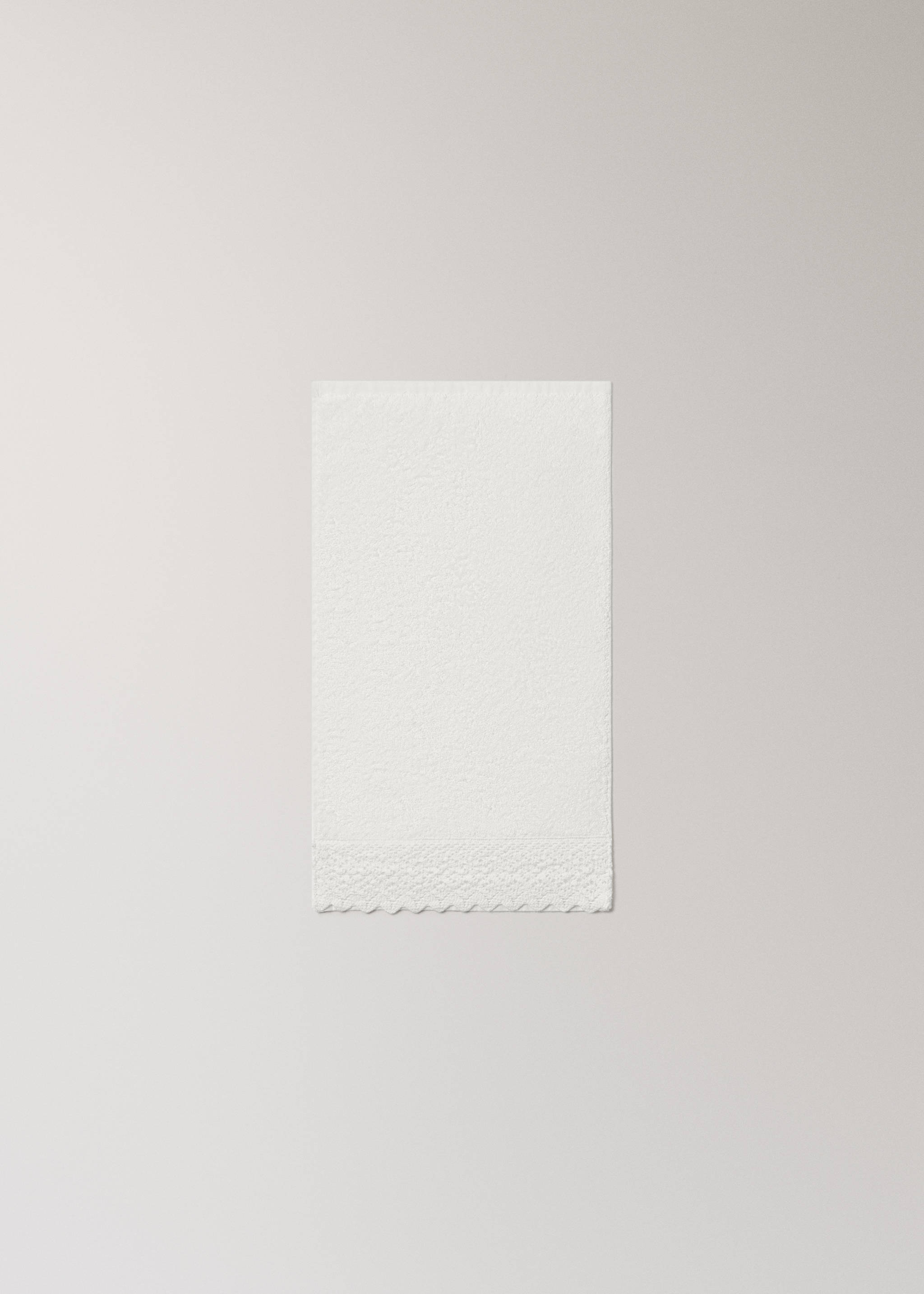 Prosop mic din 100% bumbac cu tiv din dantelă - Detaliu al articolului 3