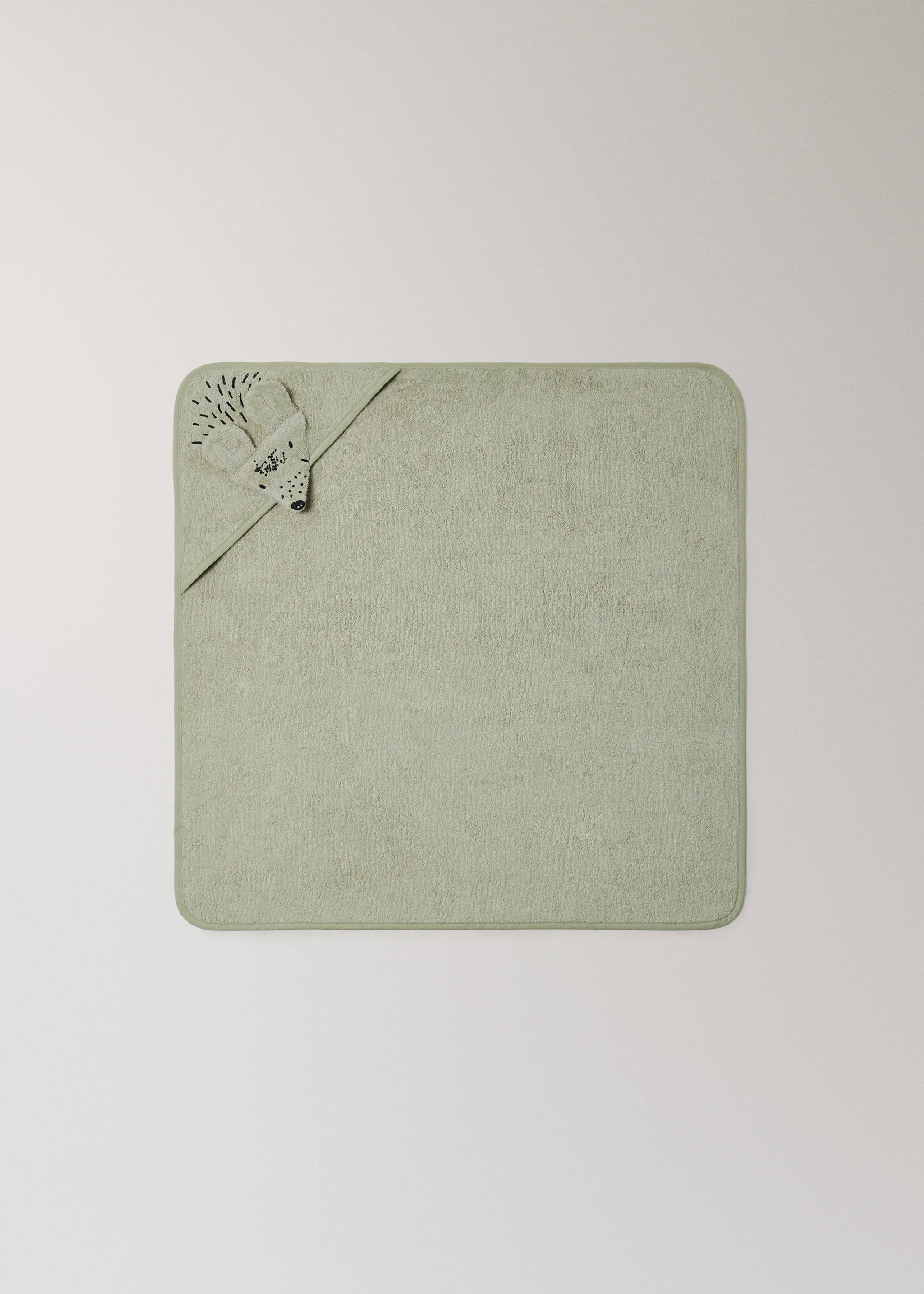 Children's bath cape with mouse hood detail - Article without model