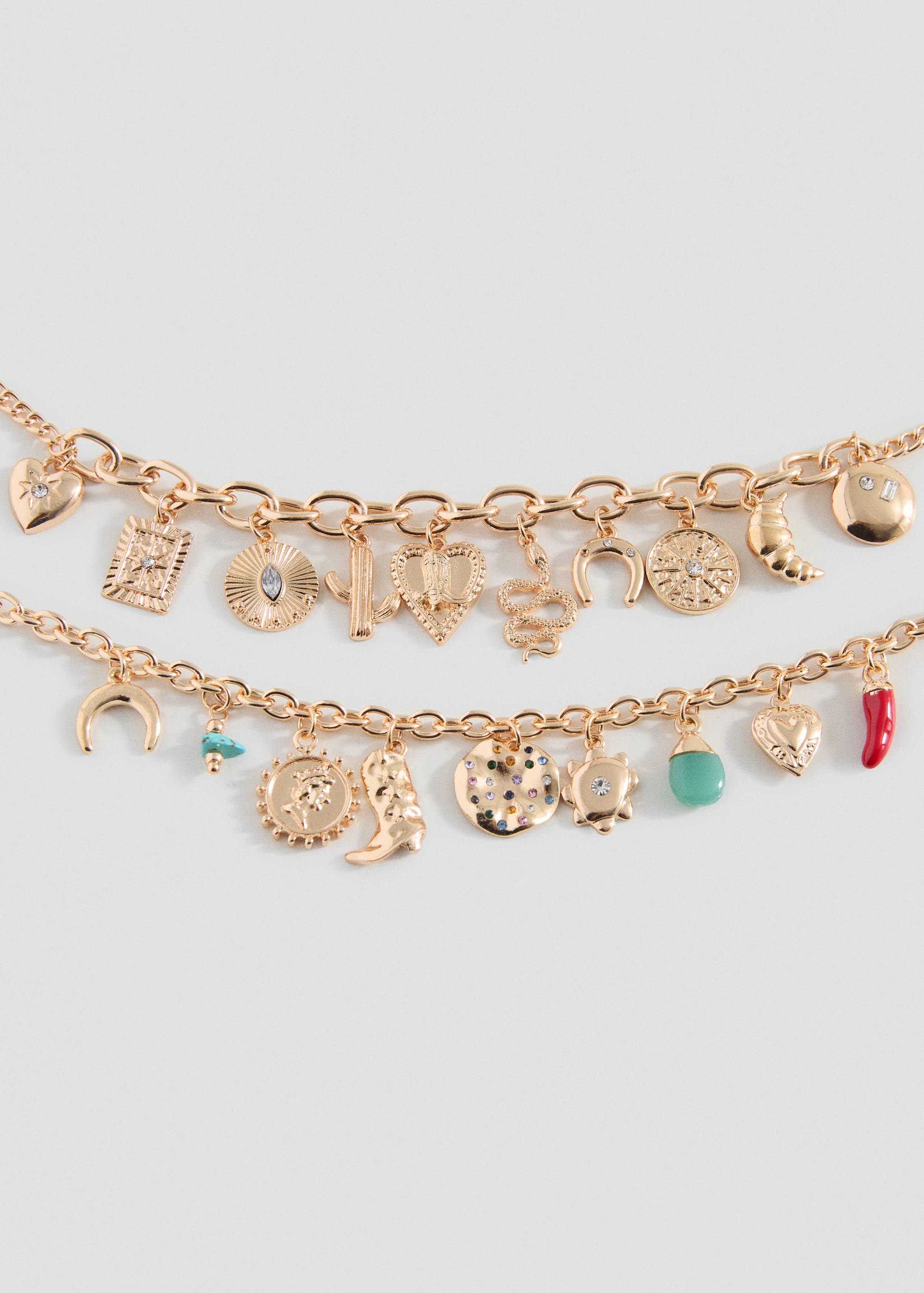 Beads pendant necklace - Medium plane