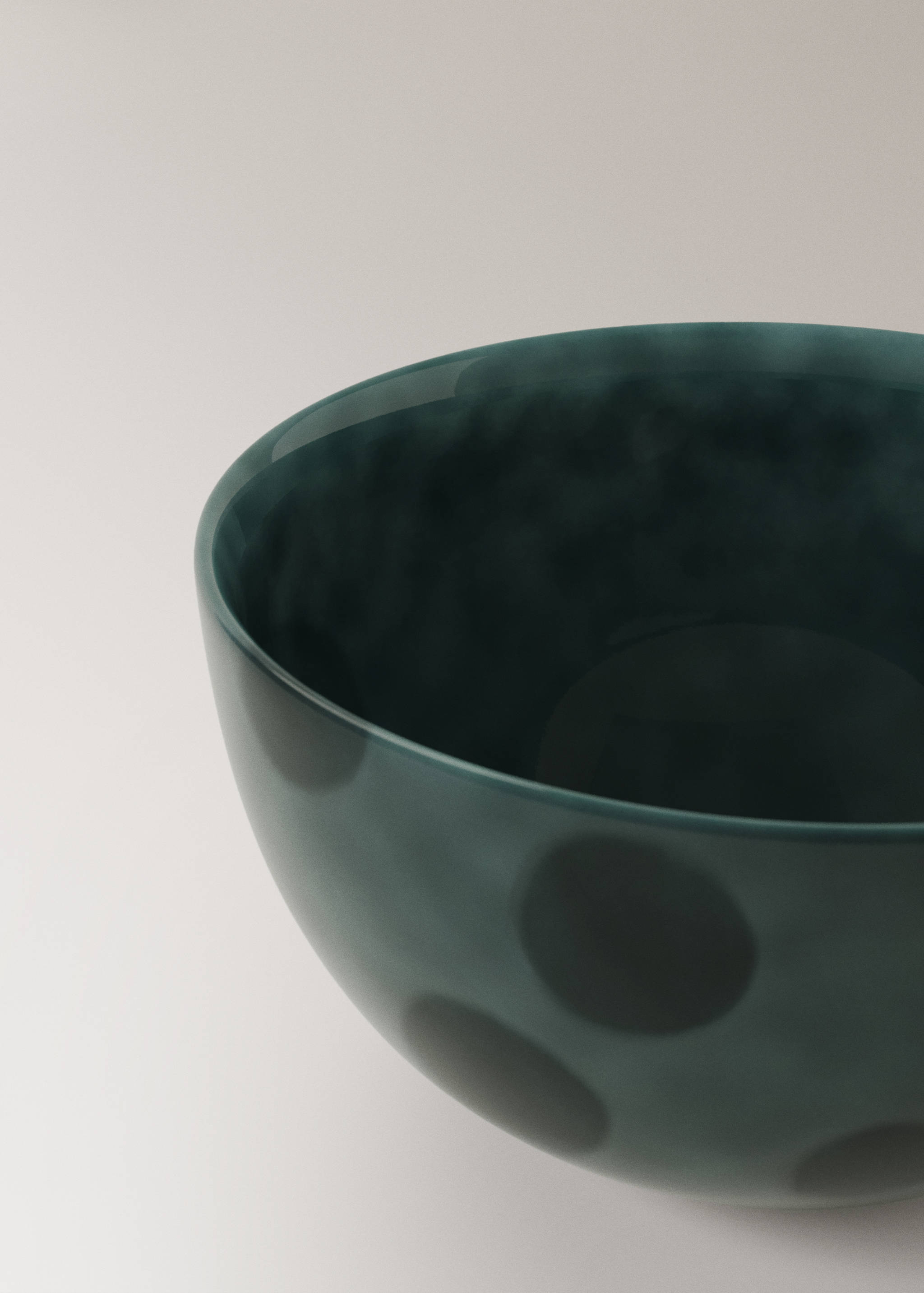 Ručně malovaná mísa z kameniny s puntíky - Detail zboží 1