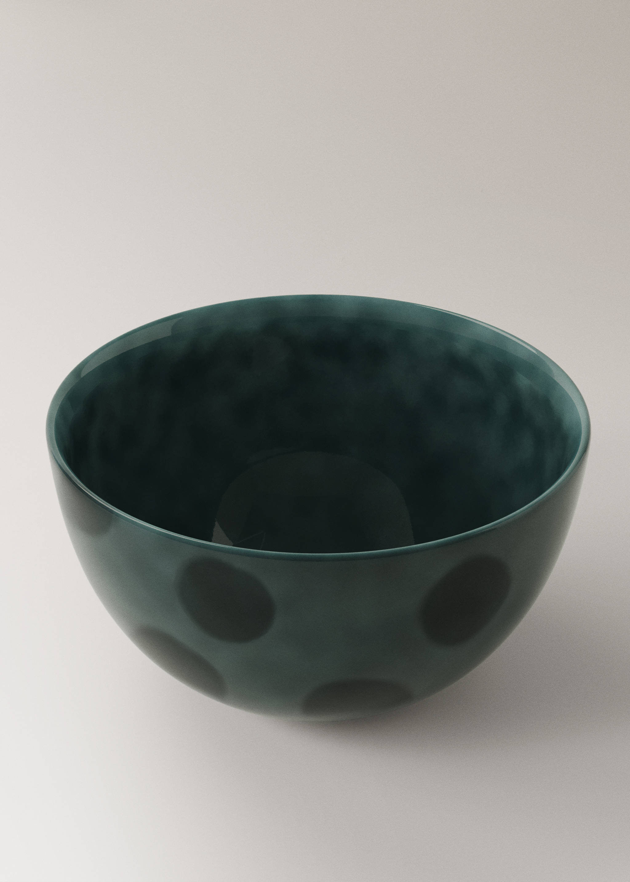 Ručně malovaná mísa z kameniny s puntíky - Detail zboží 2