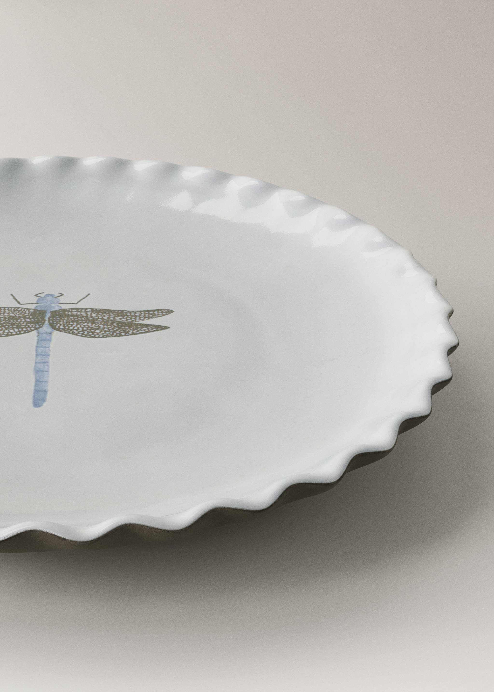 Stoneware dessert plate with pattern - Details of the article 1