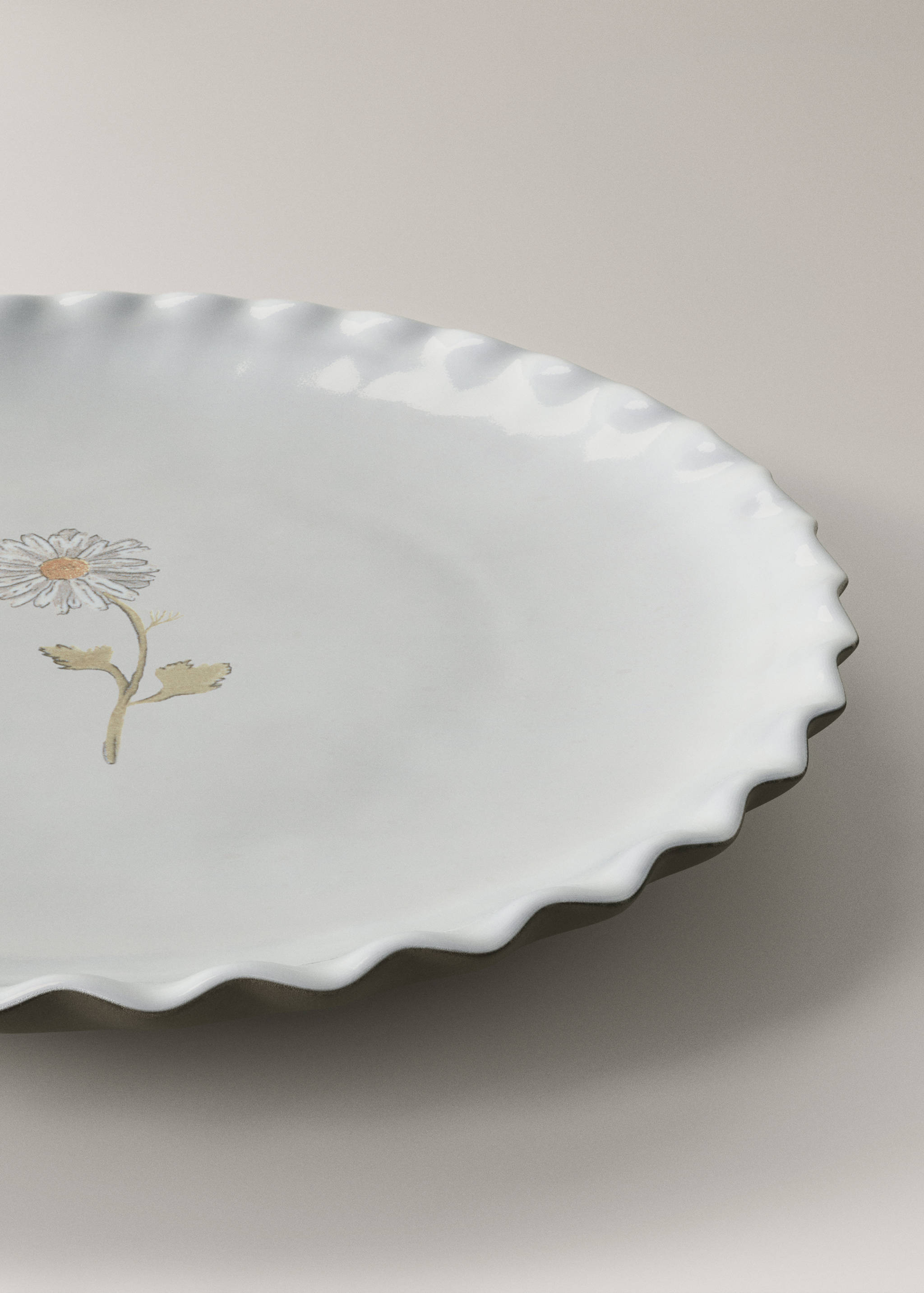 Assiette à dessert en grès avec dessin - Détail de l'article 1
