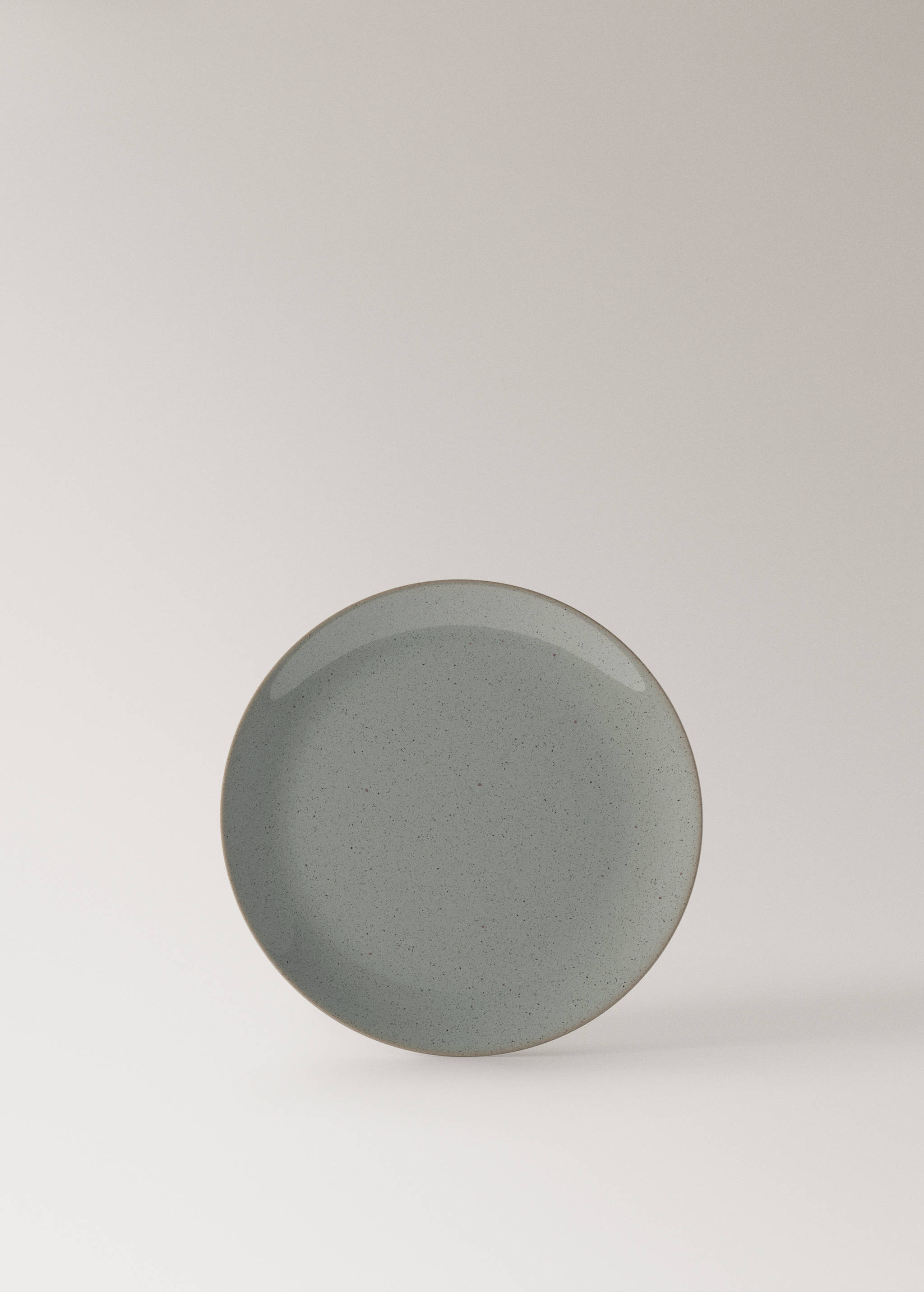 Stoneware dessert plate with spots - Article without model