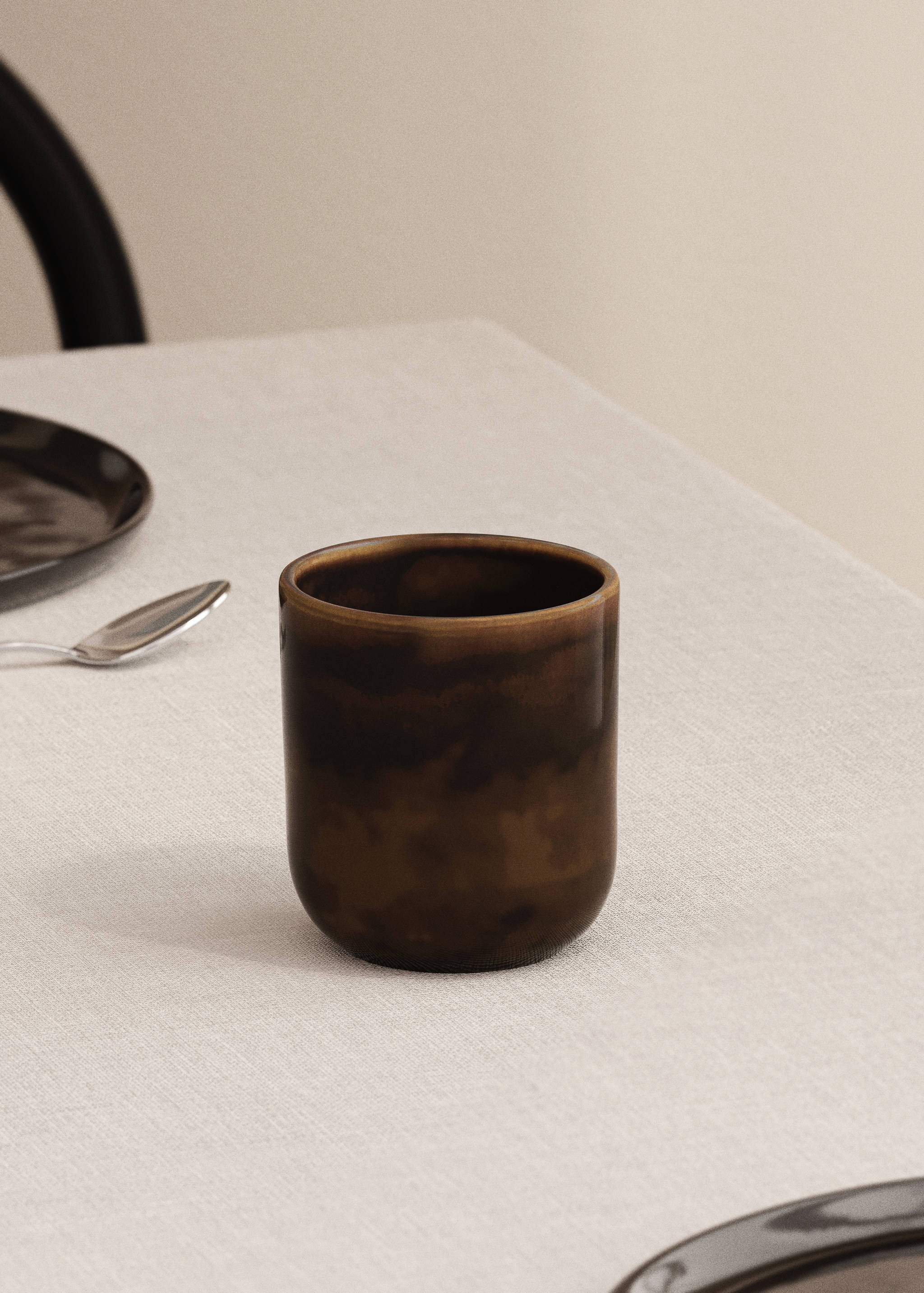 Stoneware cappuccino cup - General plane