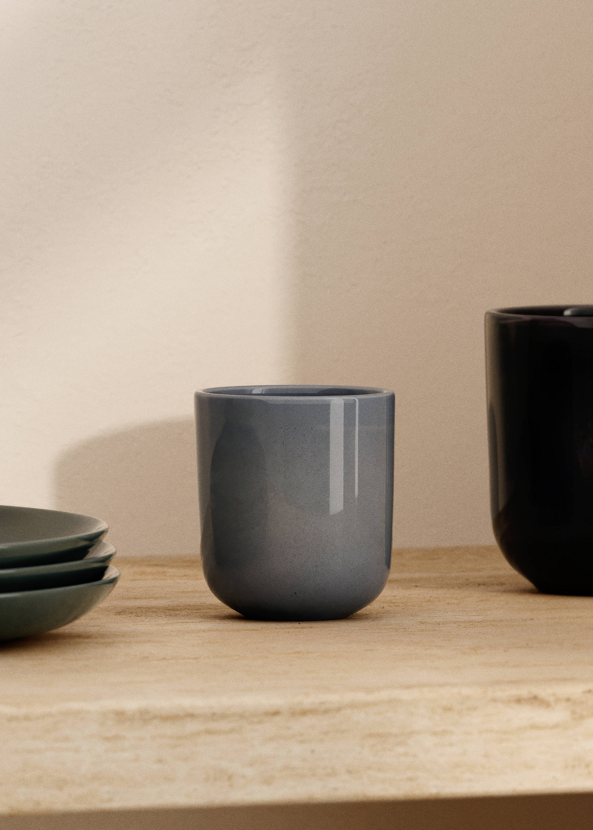 Stoneware expresso coffee cup - General plane